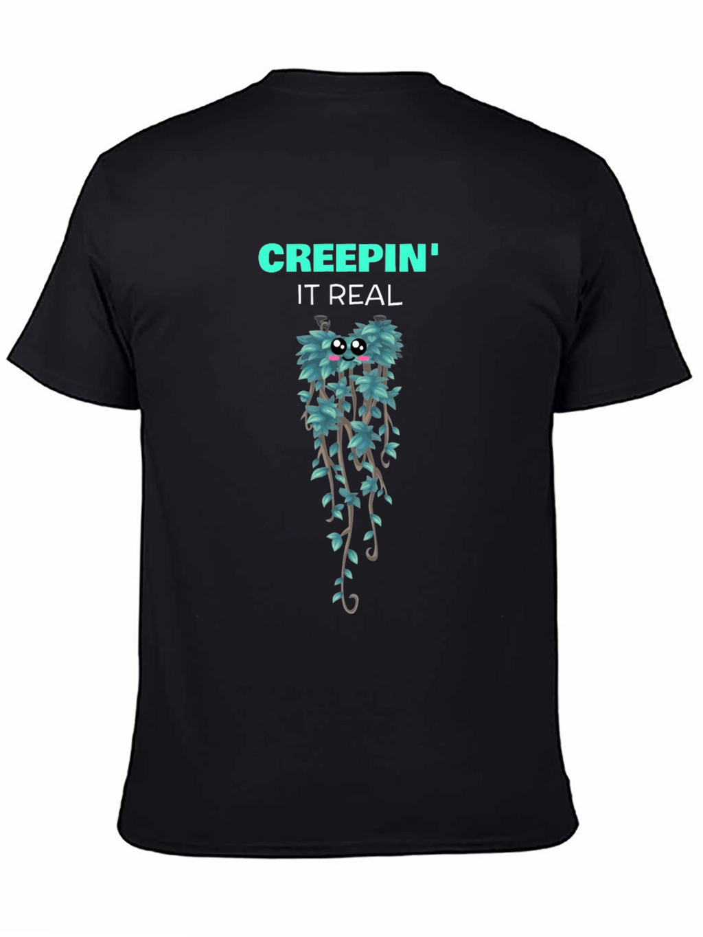 Creepin It Real Graphic T-Shirt - Black