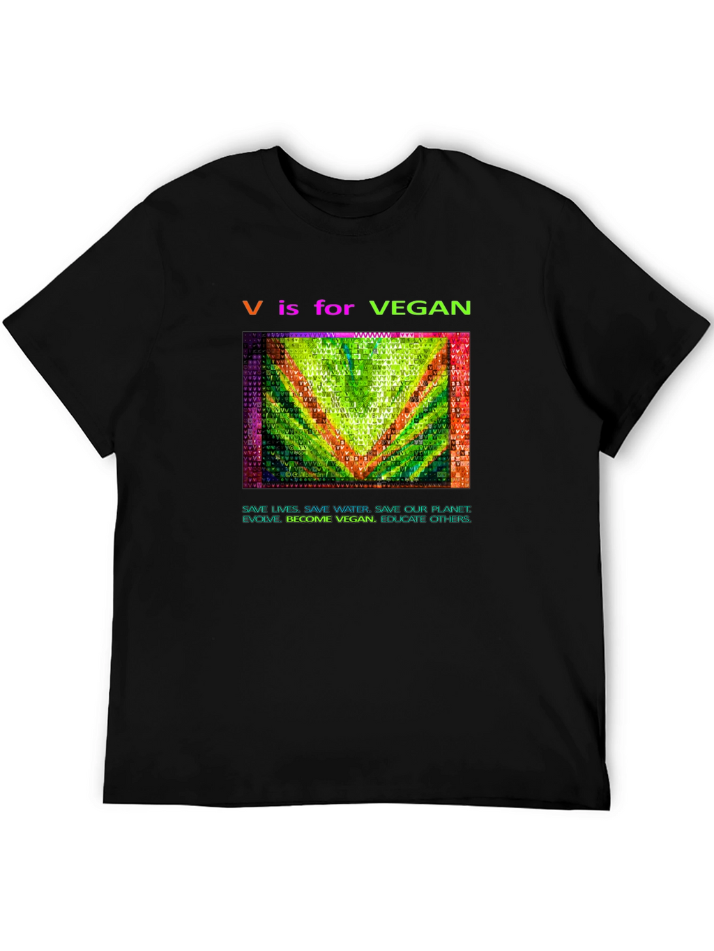 Vegan Graphic Tee - V is for Vegan