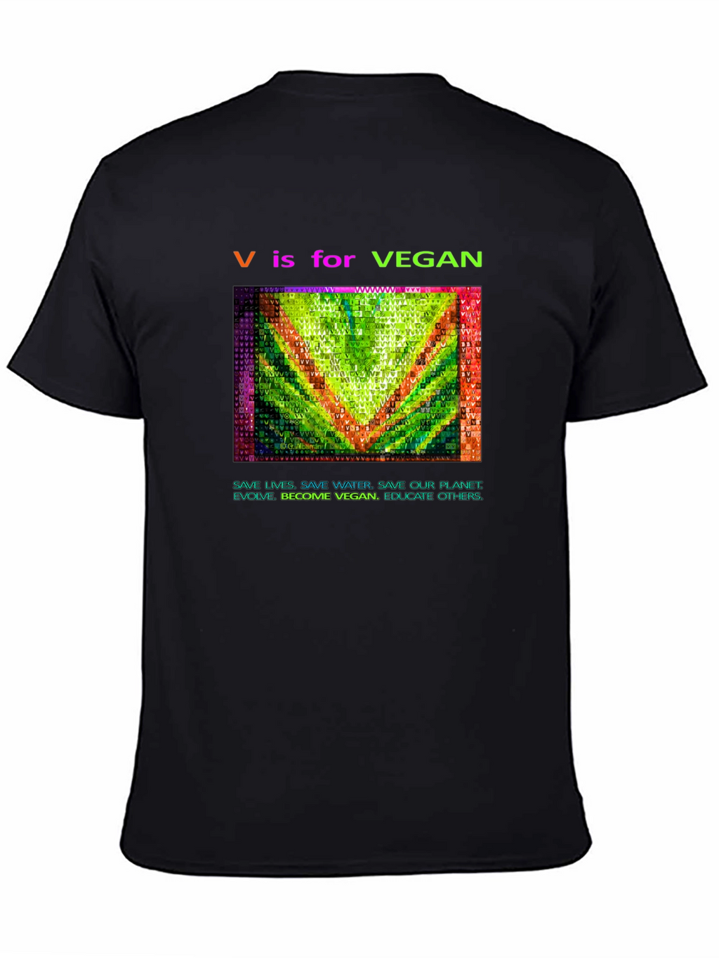 Vegan Graphic Tee - V is for Vegan