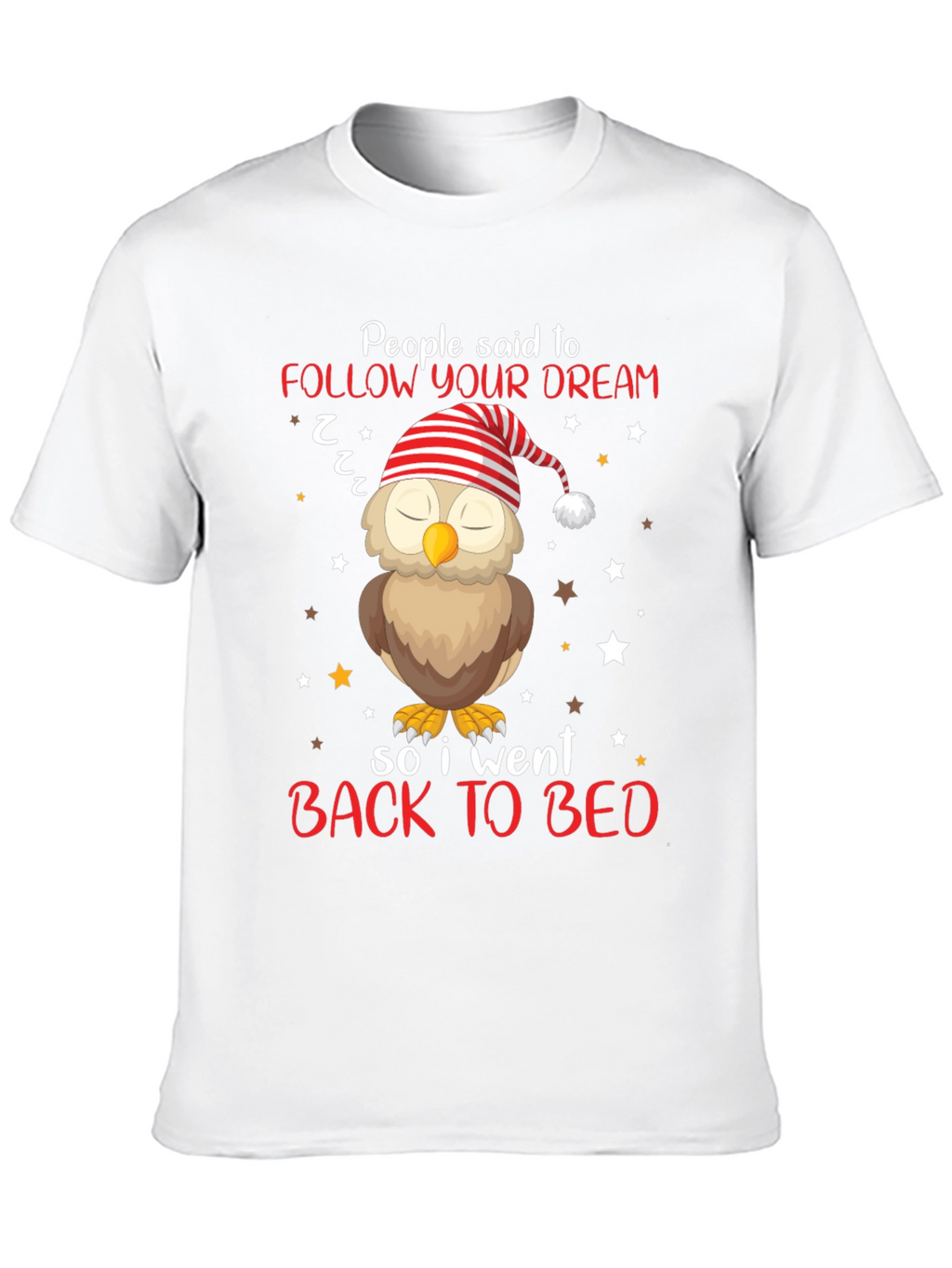 Follow Your Dream Owl T-Shirt - Sleepy Bedtime Tee