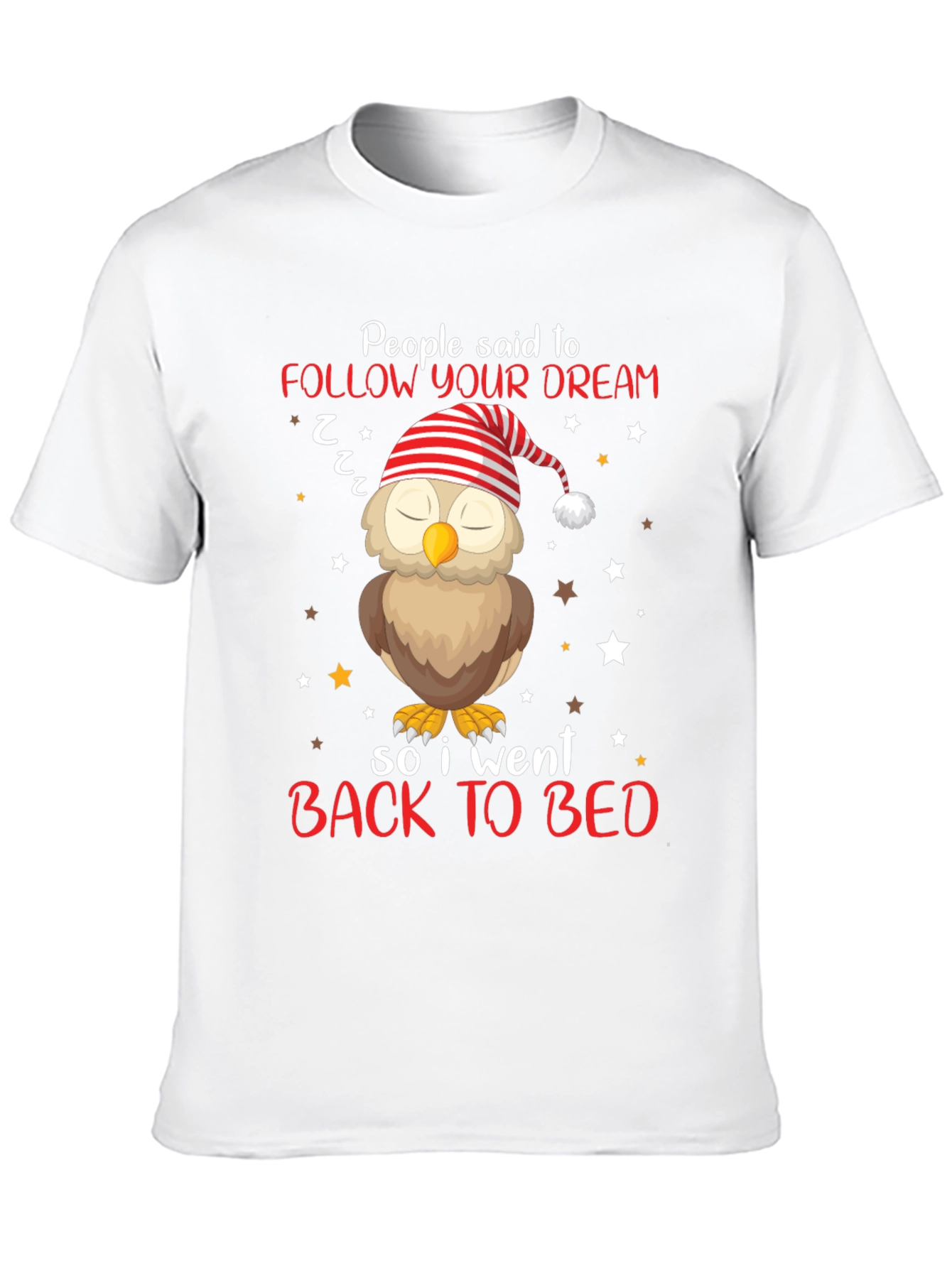 Follow Your Dream Owl T-Shirt - Sleepy Bedtime Tee