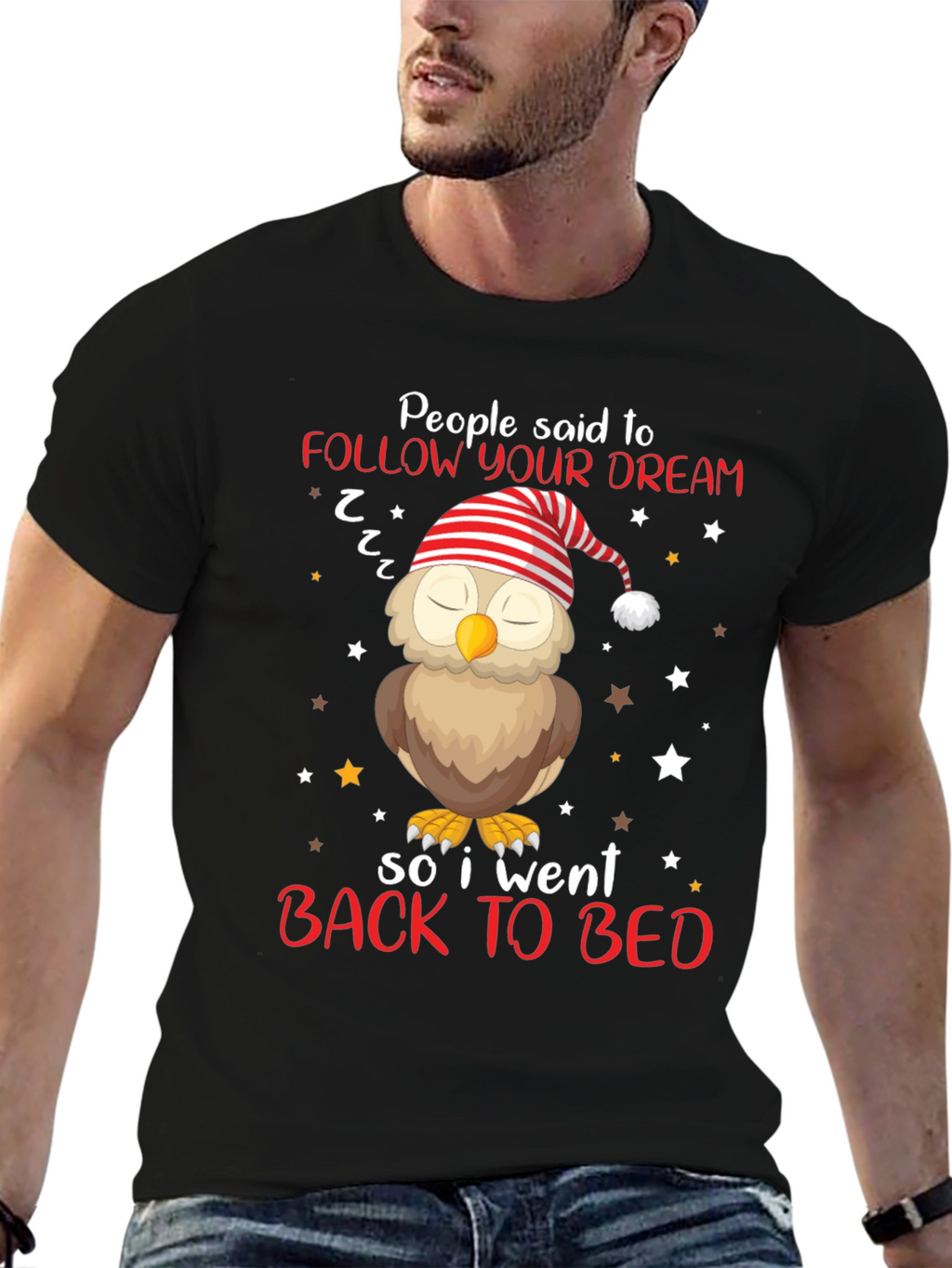 Follow Your Dream Owl T-Shirt - Sleepy Bedtime Tee