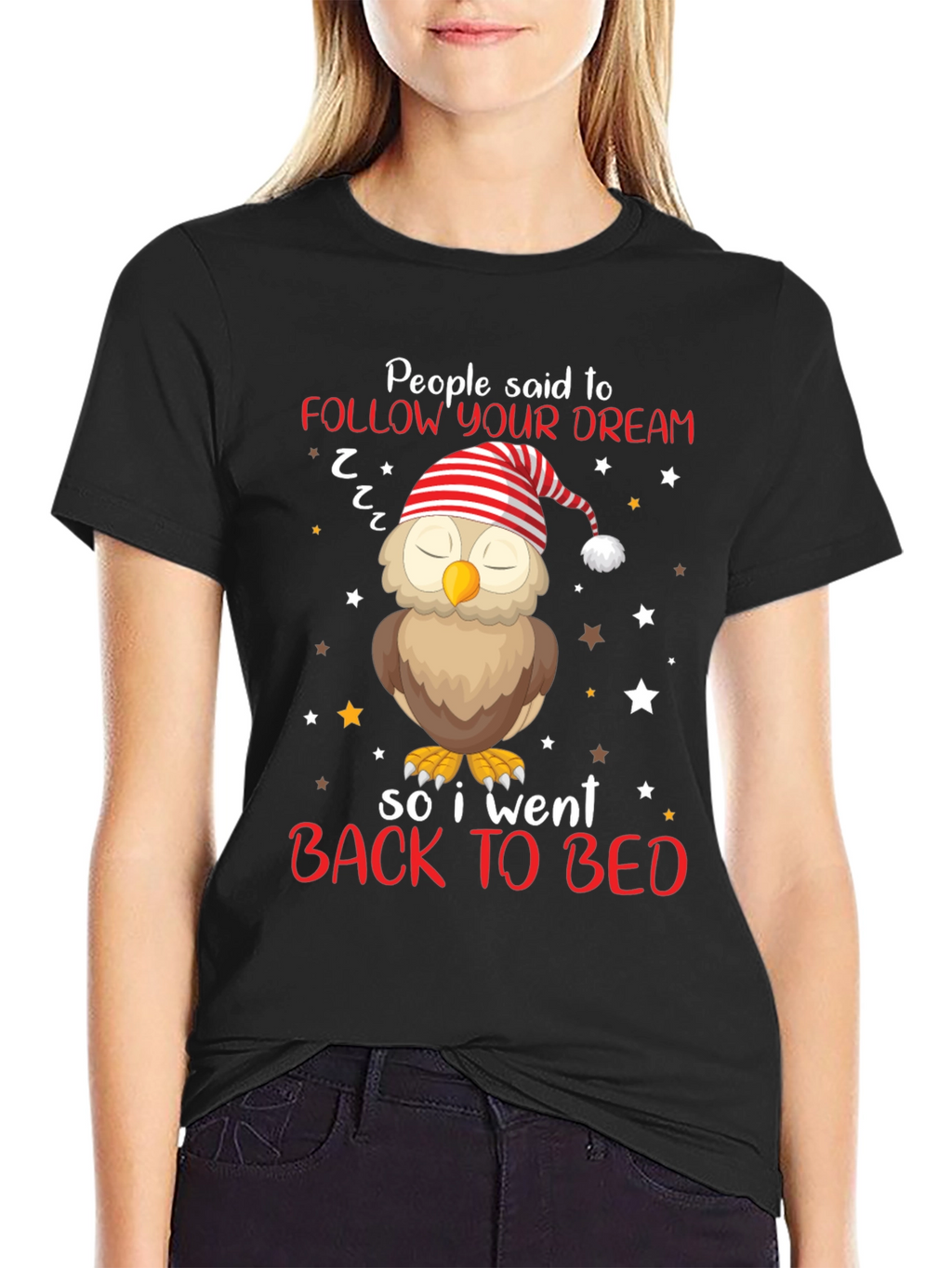 Follow Your Dream Owl T-Shirt - Sleepy Bedtime Tee