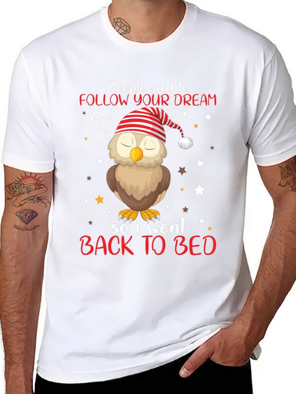 Follow Your Dream Owl T-Shirt - Sleepy Bedtime Tee