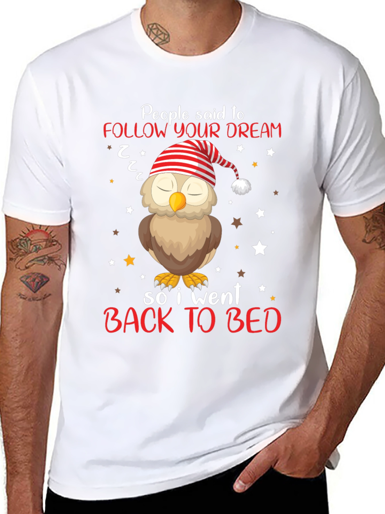 Follow Your Dream Owl T-Shirt - Sleepy Bedtime Tee