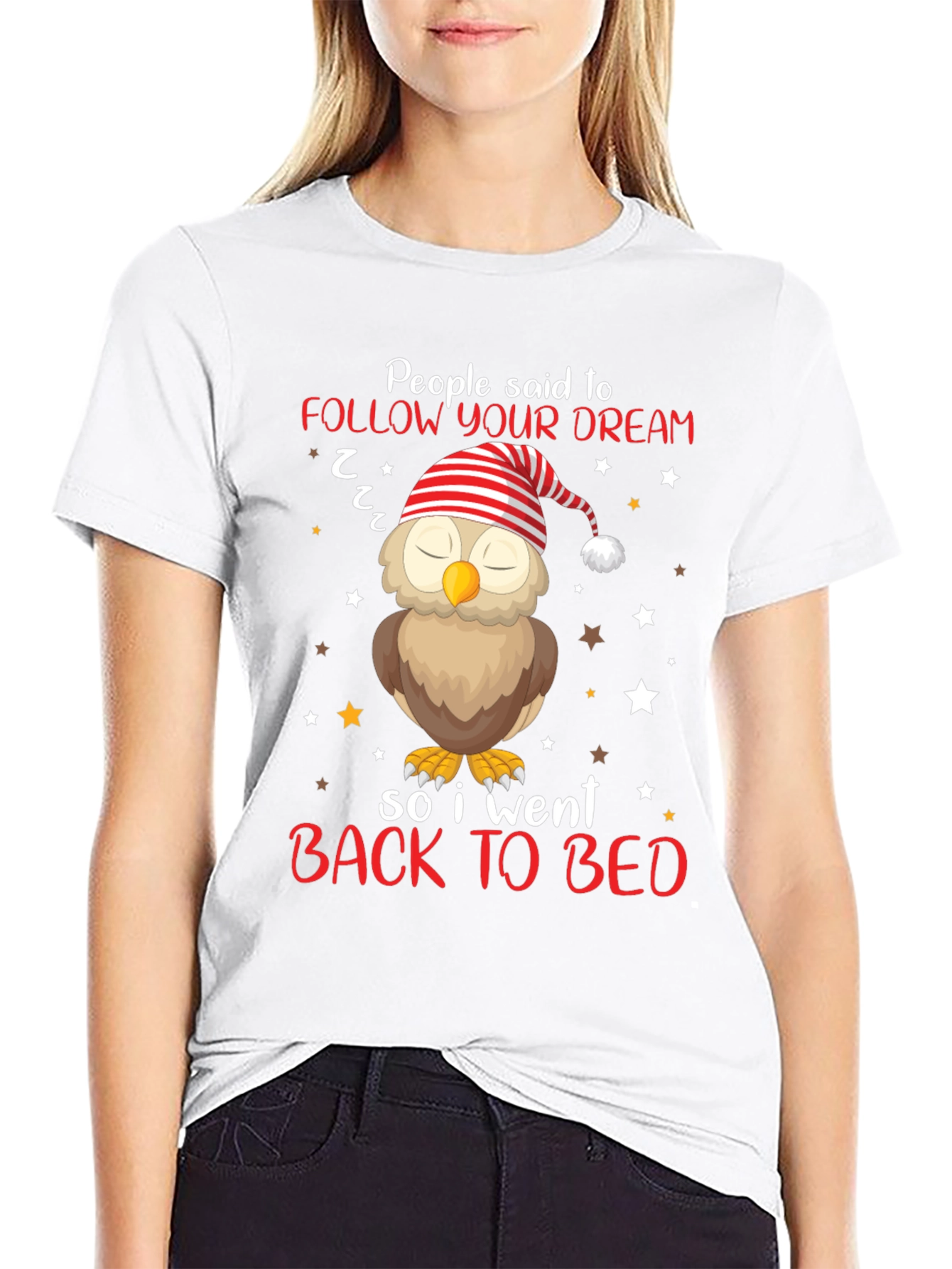 Follow Your Dream Owl T-Shirt - Sleepy Bedtime Tee