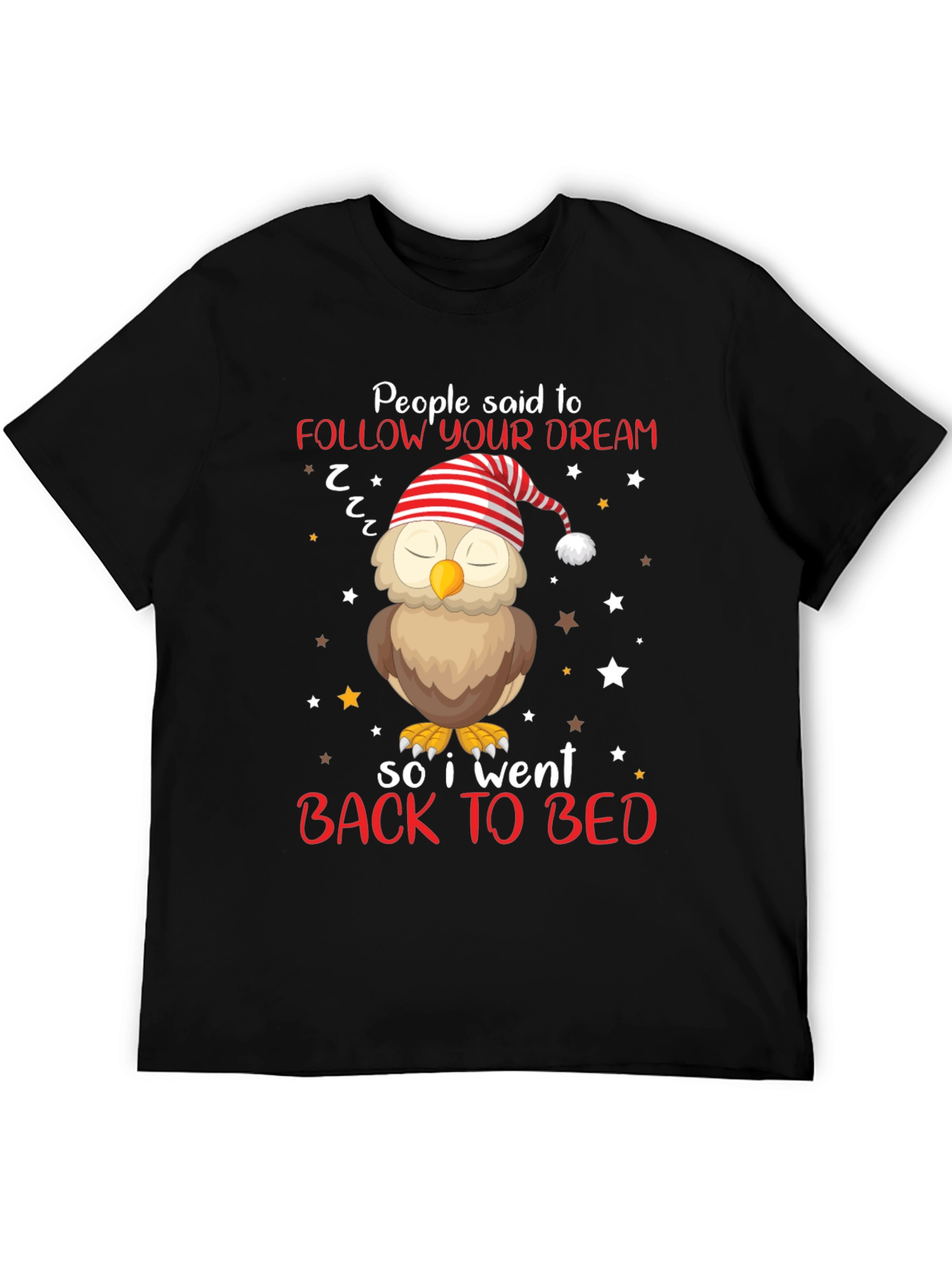 Follow Your Dream Owl T-Shirt - Sleepy Bedtime Tee