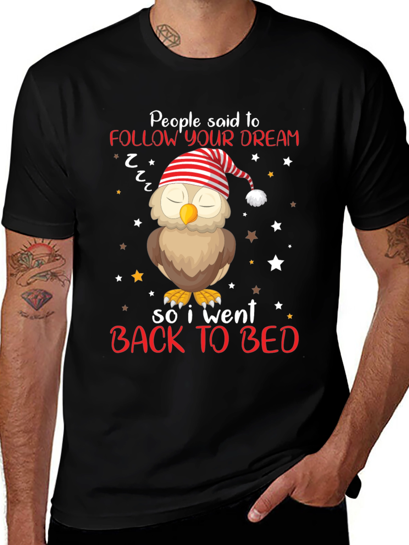 Follow Your Dream Owl T-Shirt - Sleepy Bedtime Tee