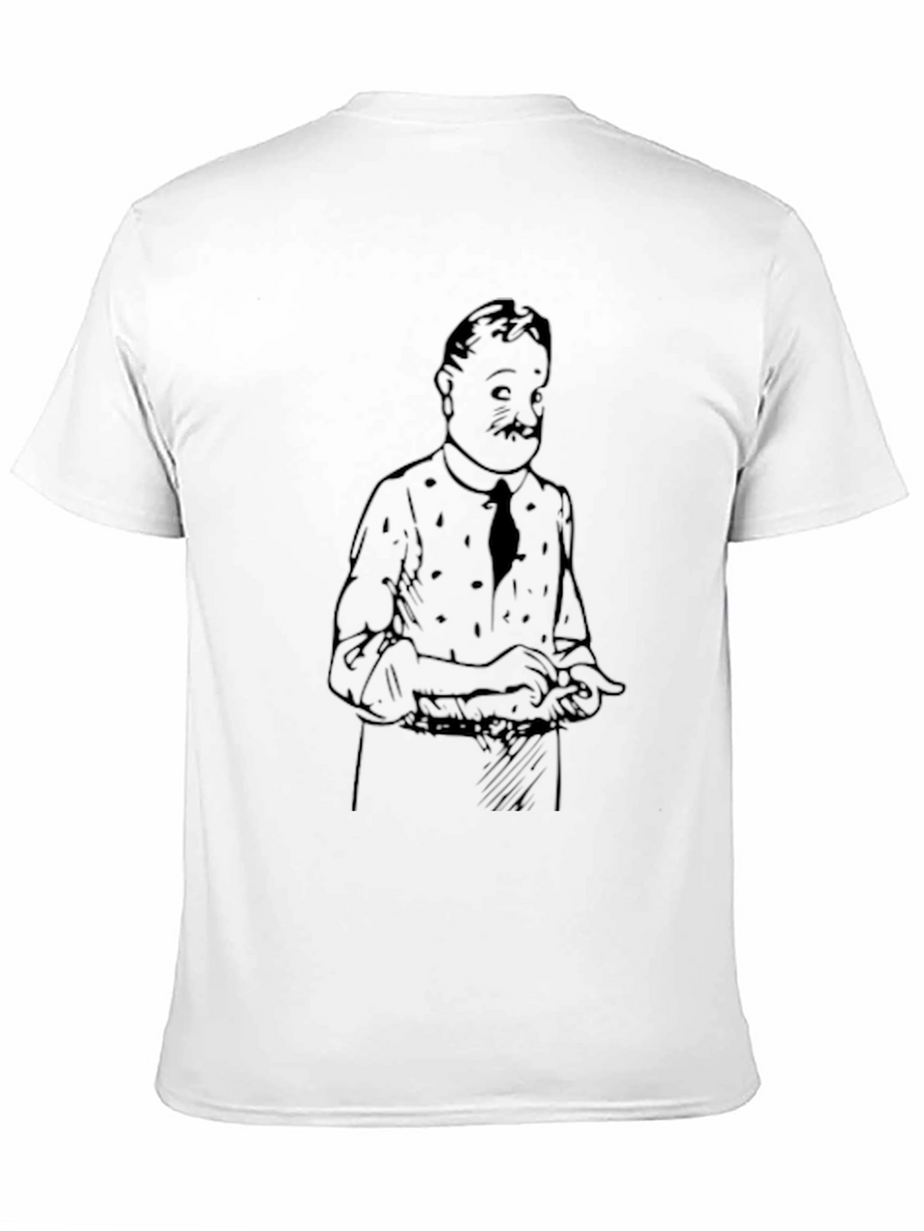 Black T-Shirt with Cartoon Character Print