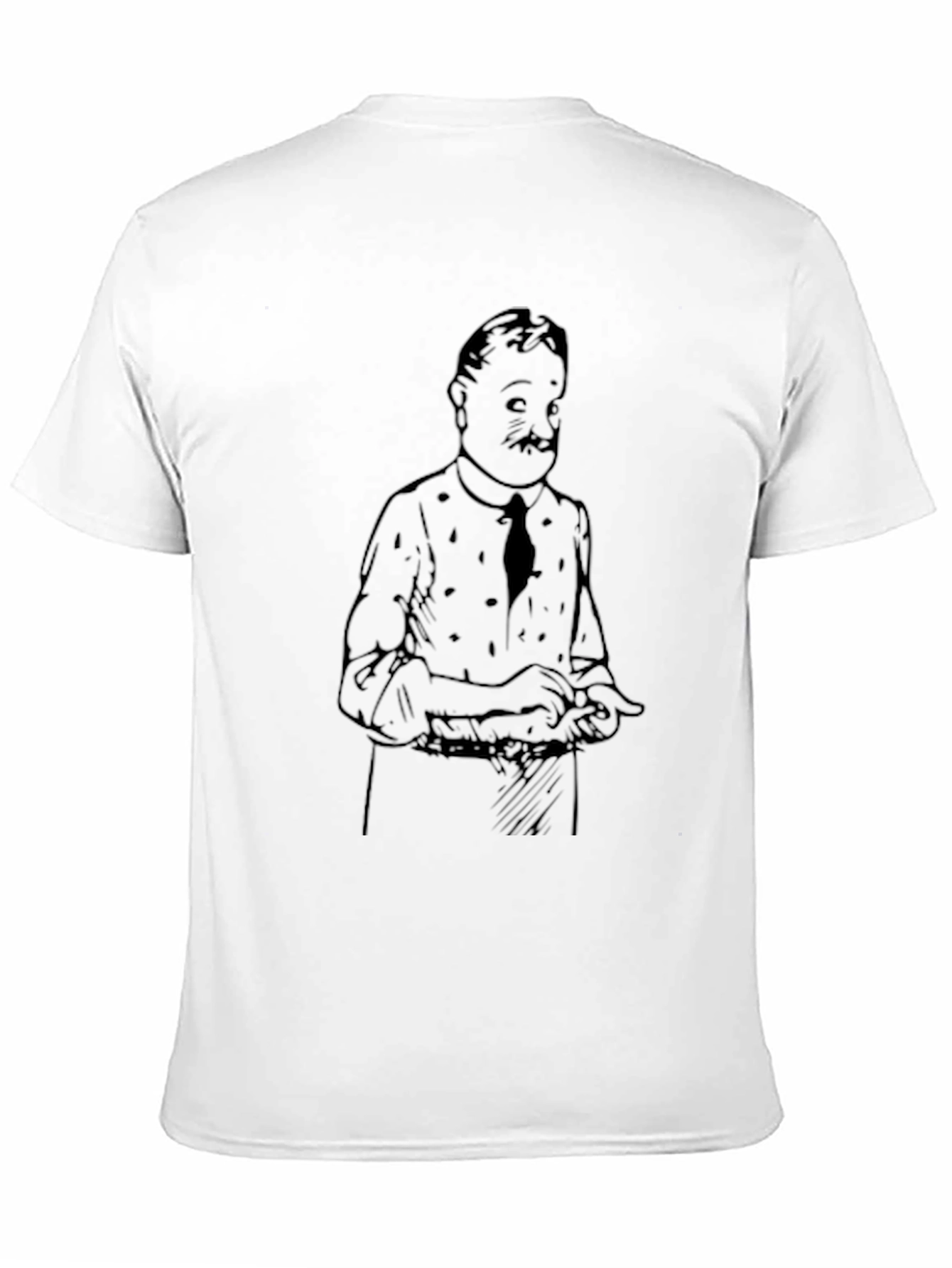 Black T-Shirt with Cartoon Character Print