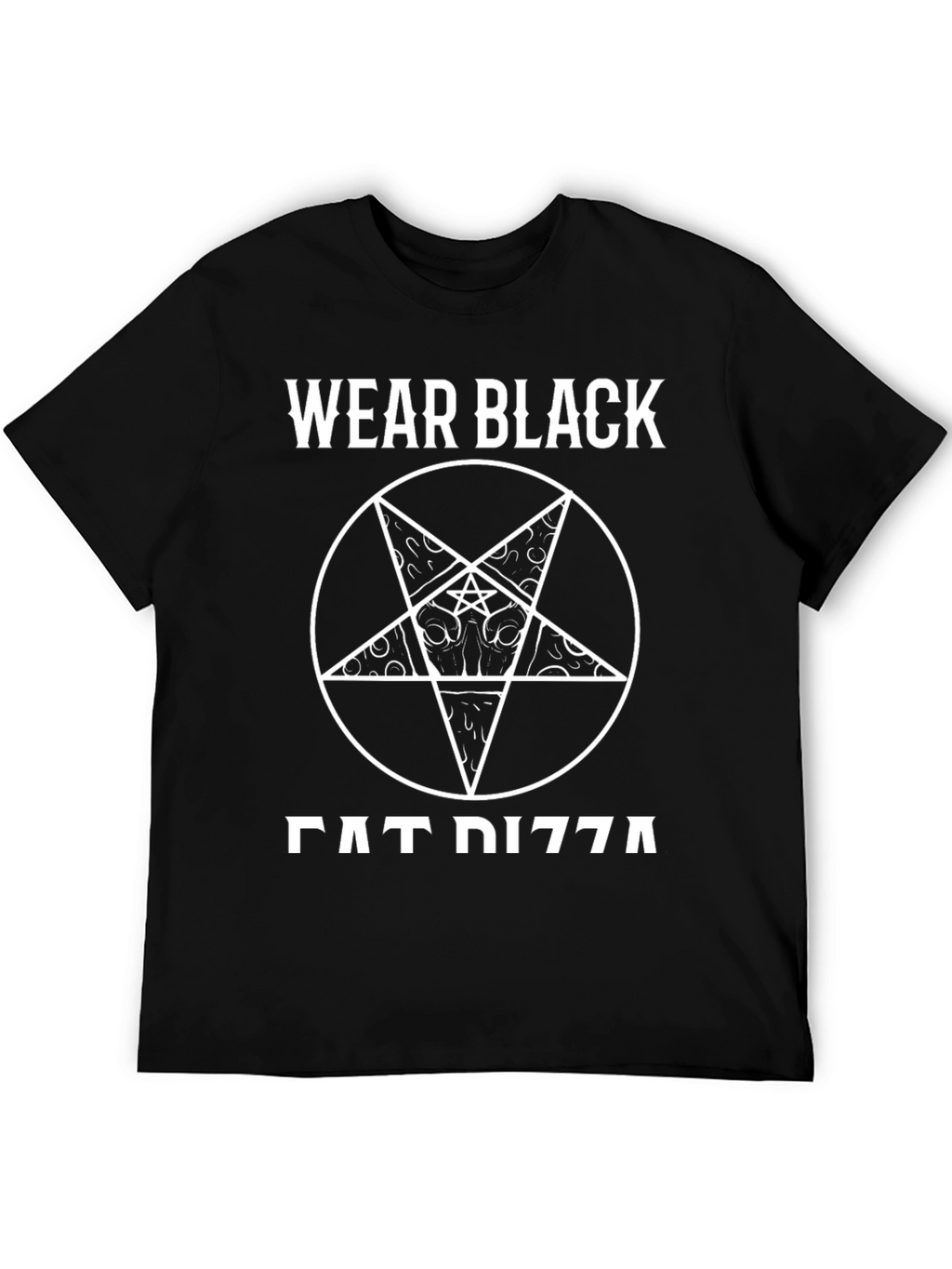 Wear Black Fat Pizza Graphic Tee