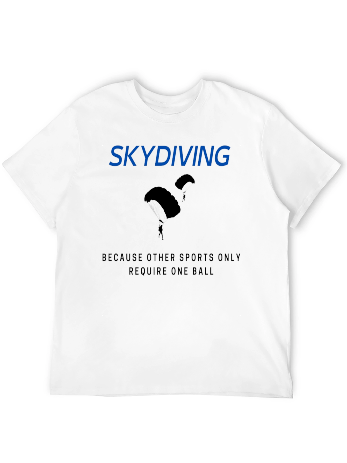 Skydiving Funny Graphic T-Shirt - Black