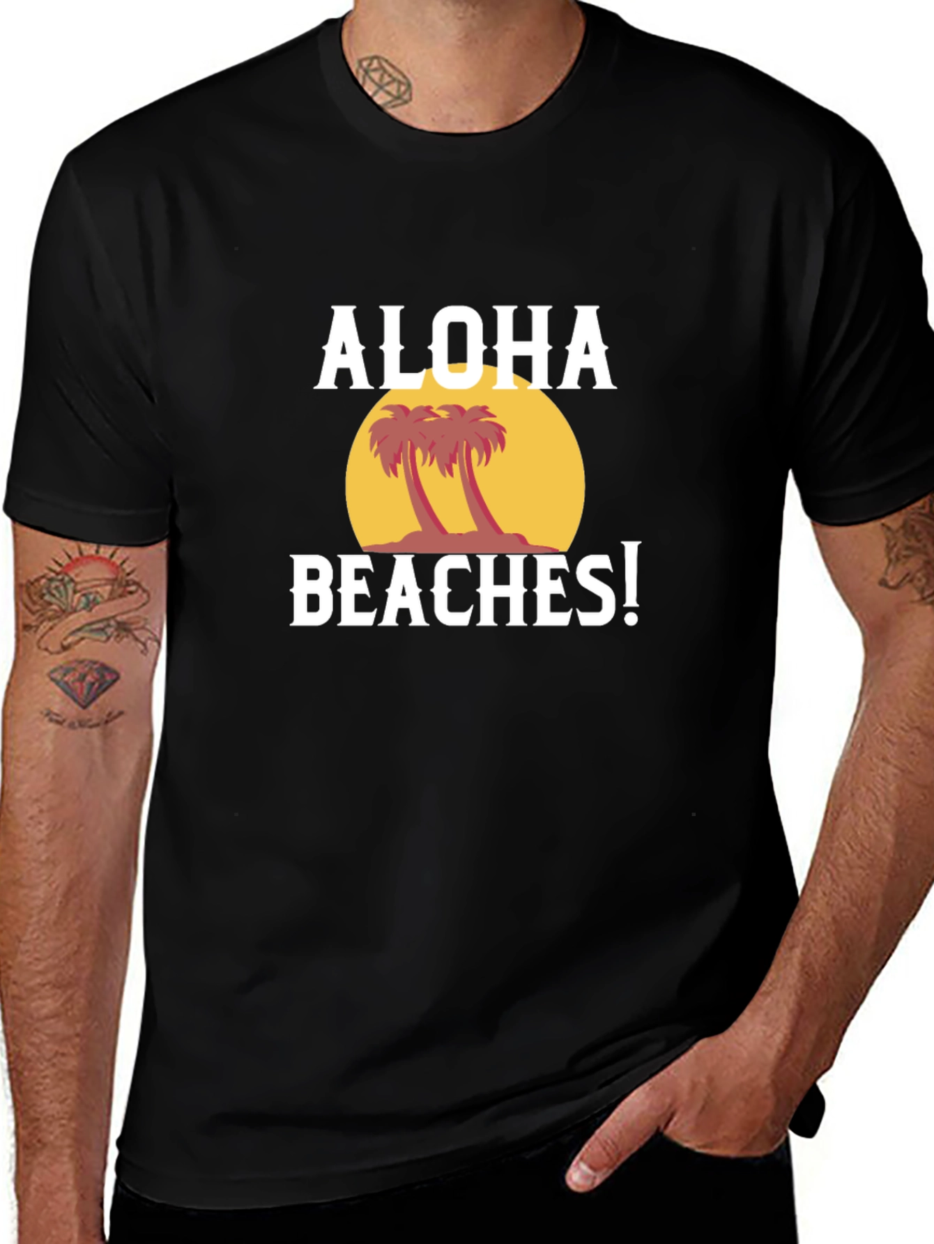 Aloha Beaches Graphic Tee - Tropical Summer Vibes!