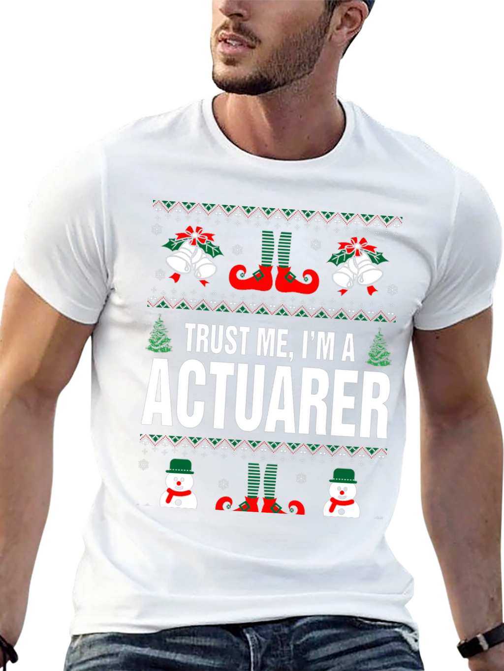 Trust Me Im A Actuarer T-Shirt Christmas Ugly Sweater