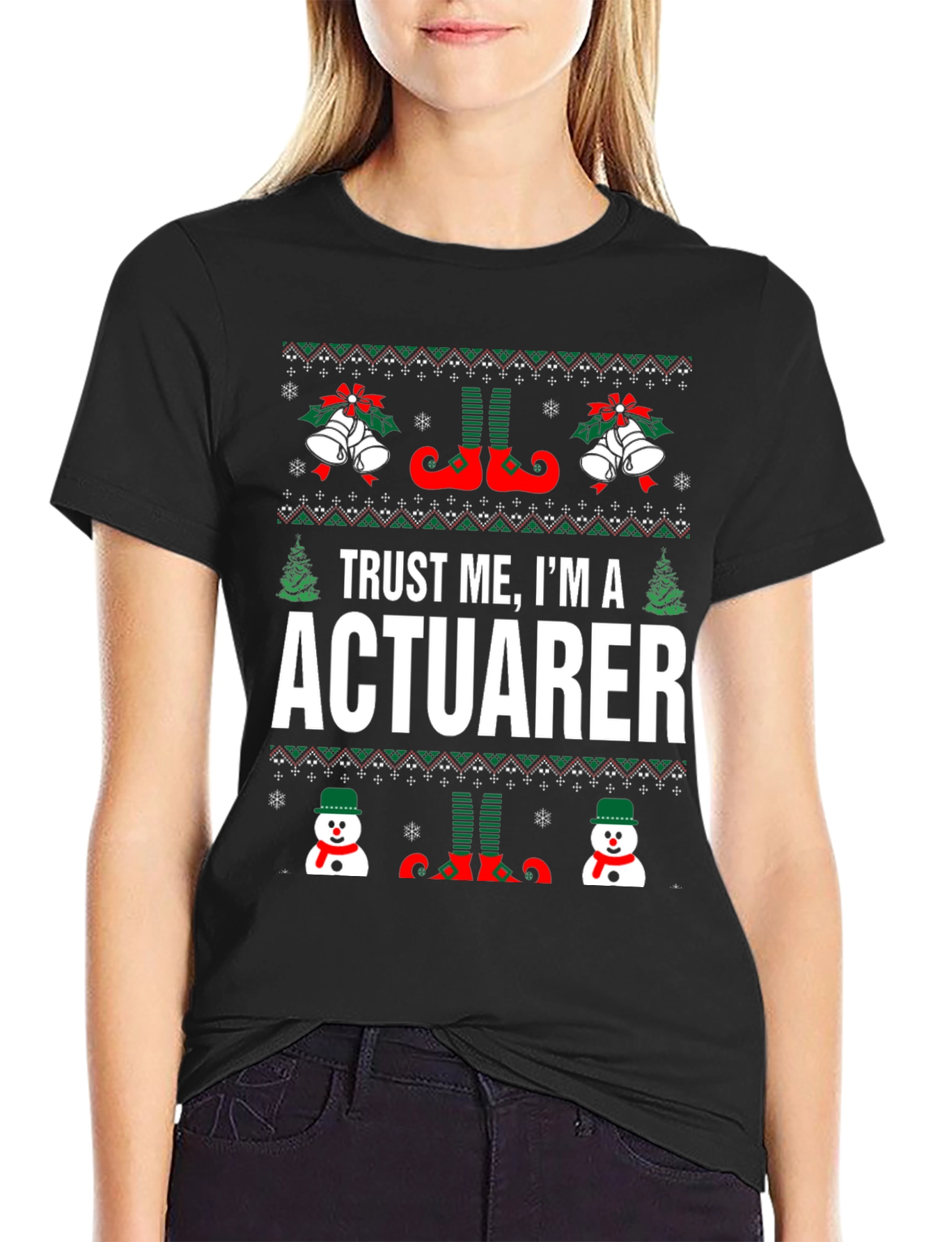 Trust Me Im A Actuarer T-Shirt Christmas Ugly Sweater