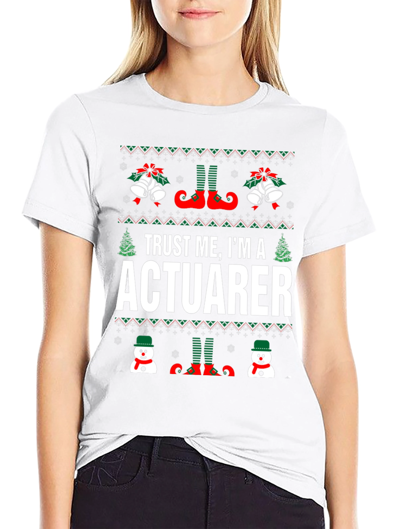 Trust Me Im A Actuarer T-Shirt Christmas Ugly Sweater