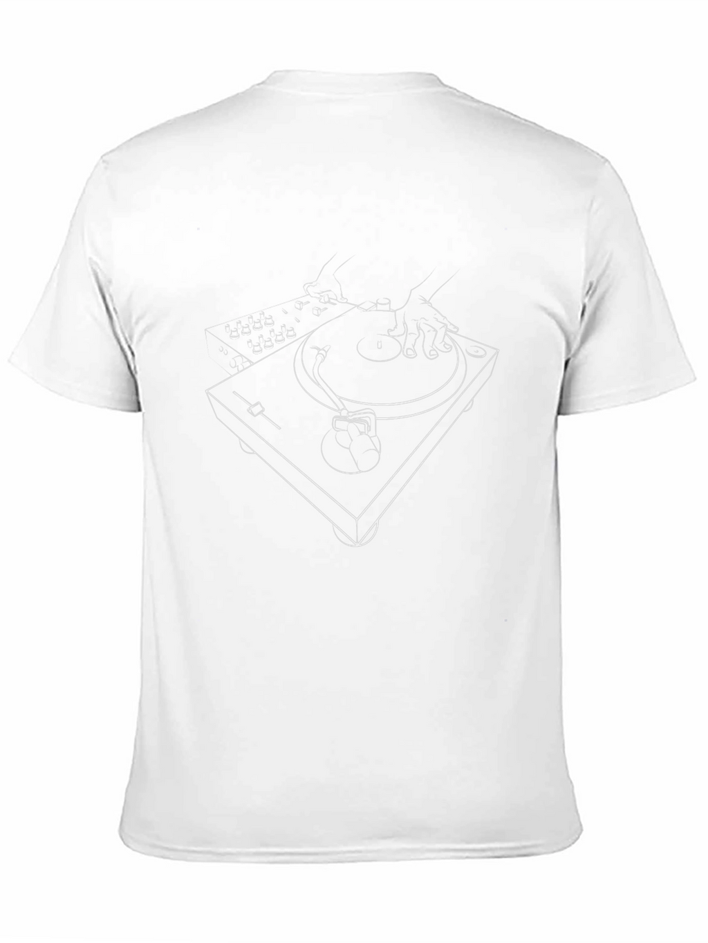 DJ Turntable Graphic Tee - Music Lovers Black T-Shirt
