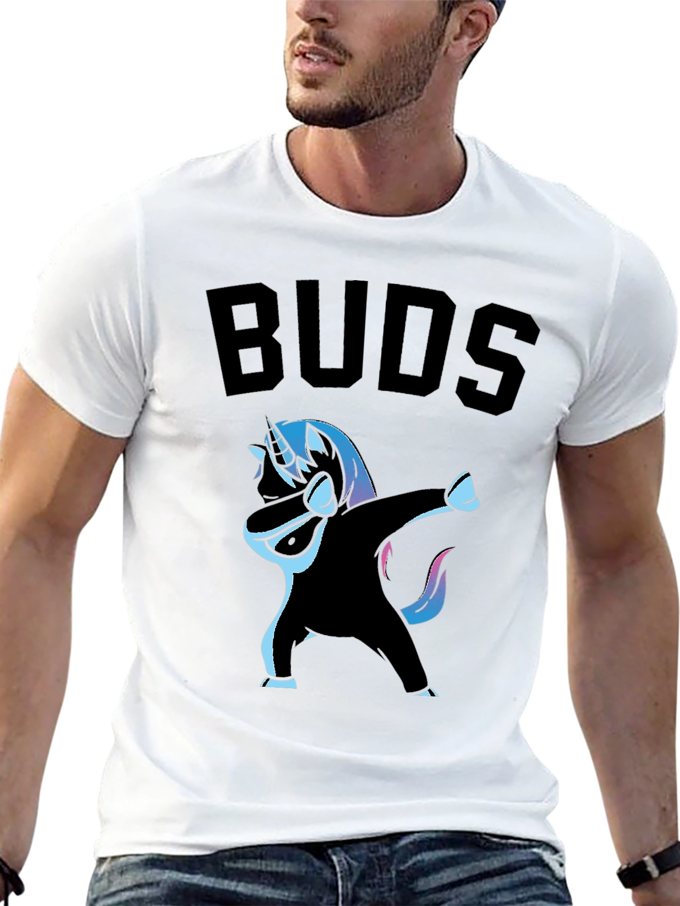 Unicorn Dabbing Buds Graphic T-Shirt