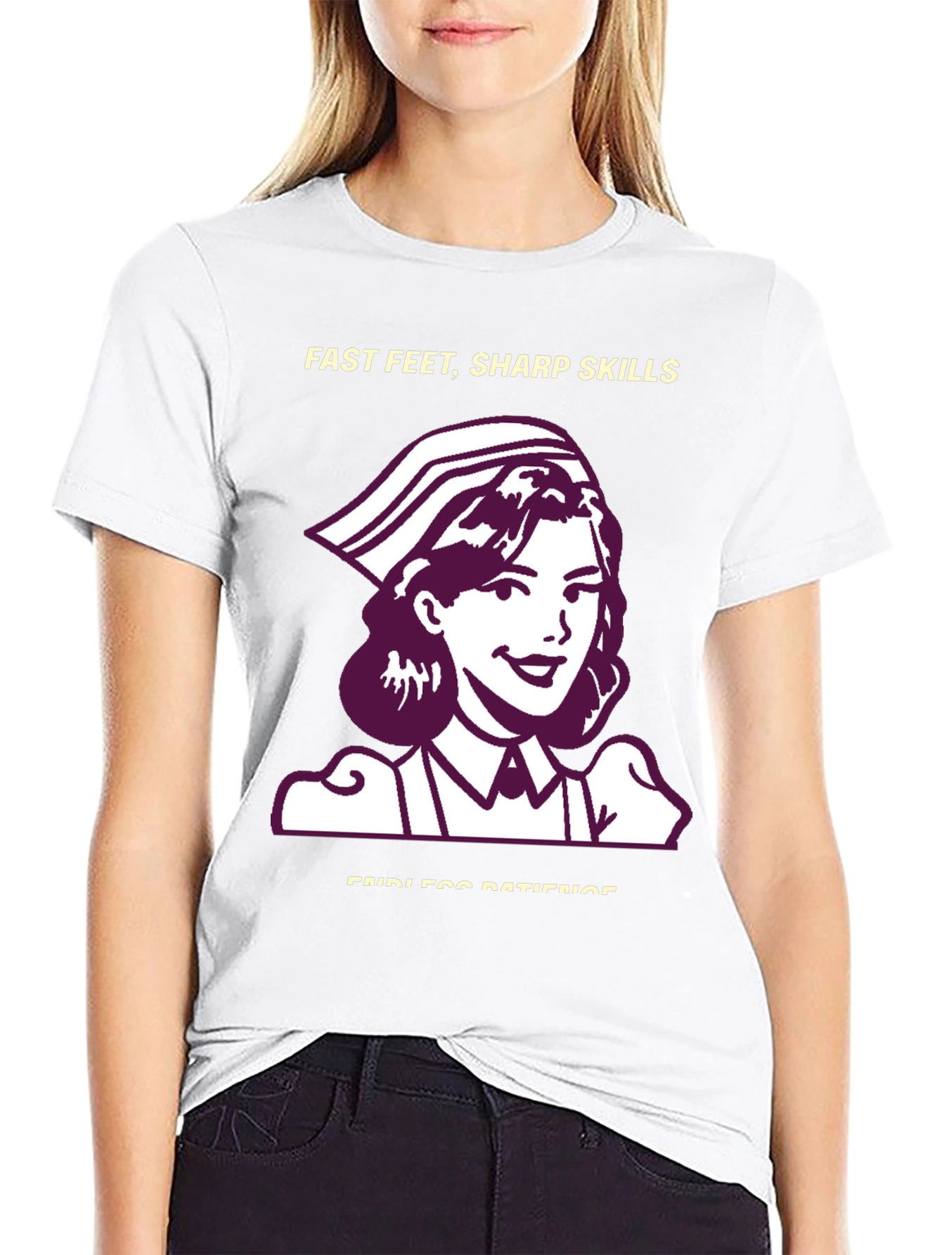 Nurse T-Shirt - Fast Feet Sharp Skills Endless Patience