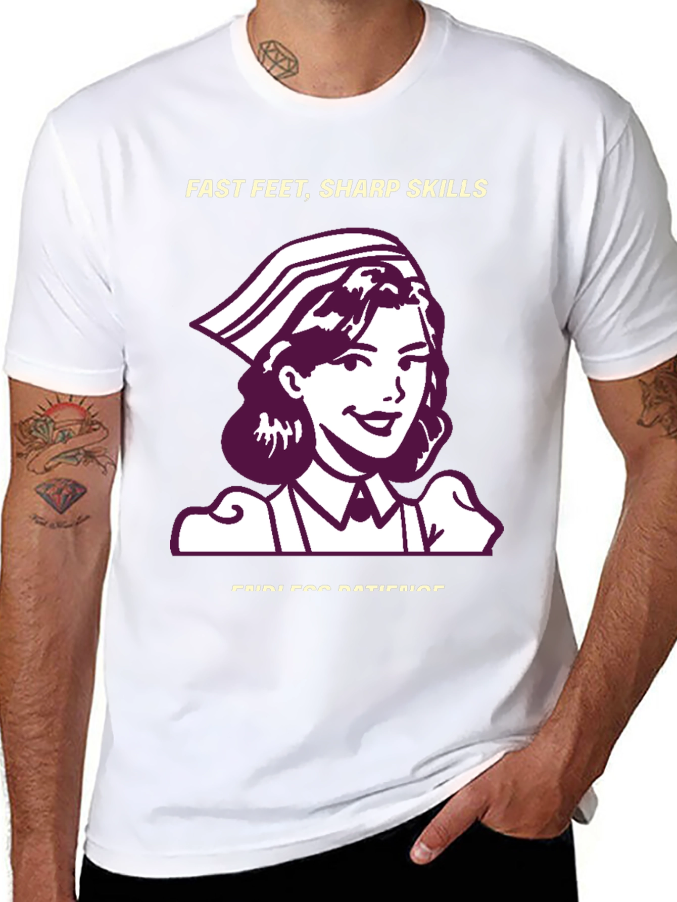 Nurse T-Shirt - Fast Feet Sharp Skills Endless Patience