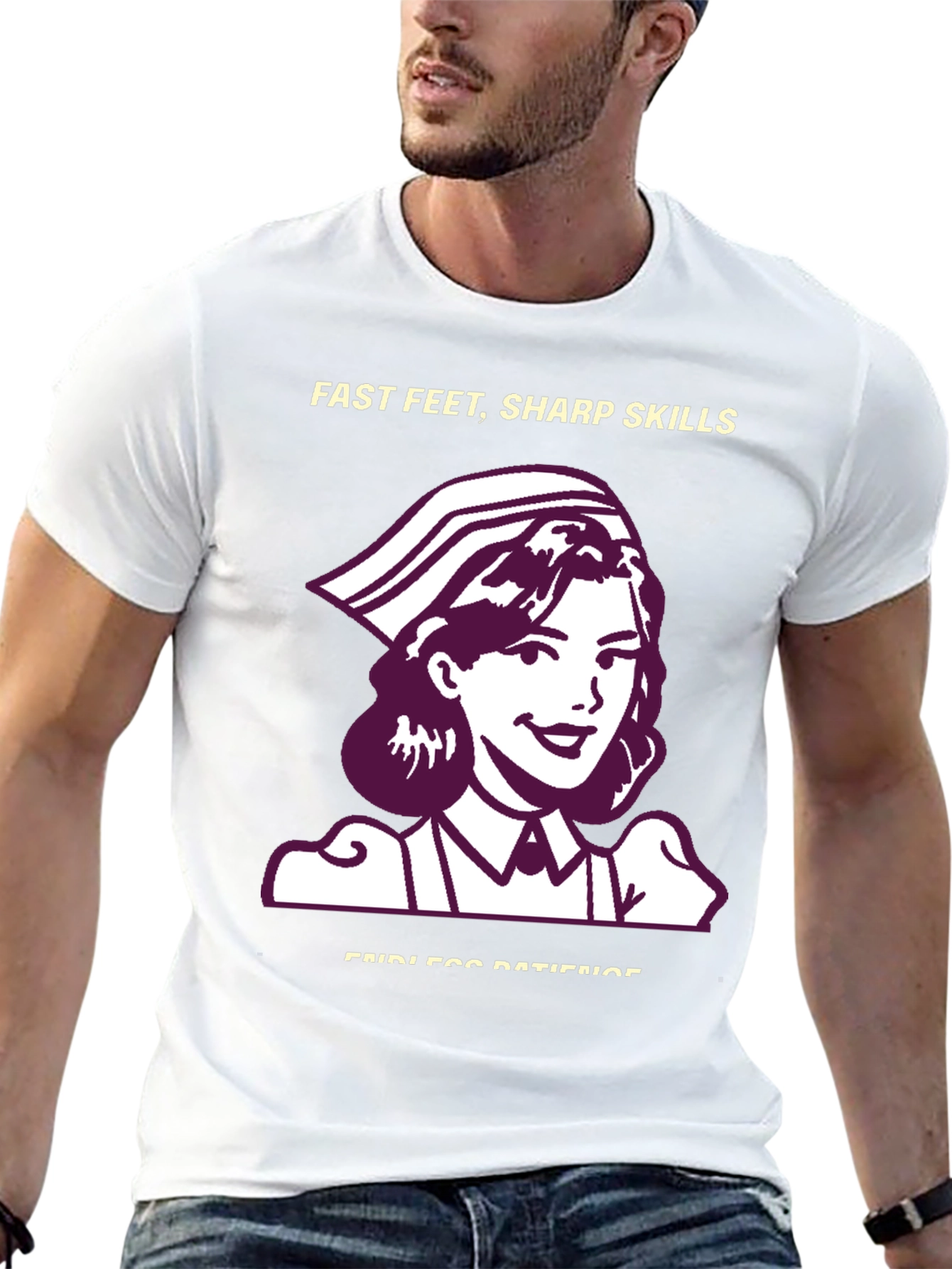 Nurse T-Shirt - Fast Feet Sharp Skills Endless Patience