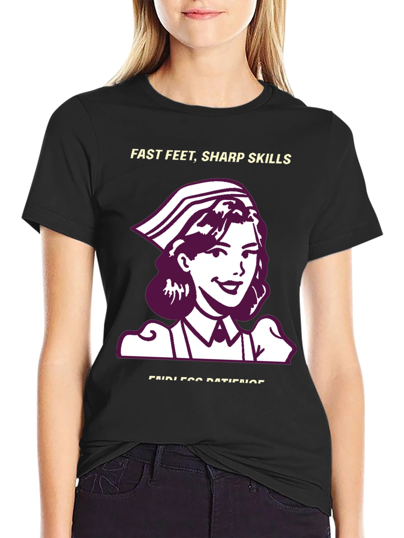 Nurse T-Shirt - Fast Feet Sharp Skills Endless Patience