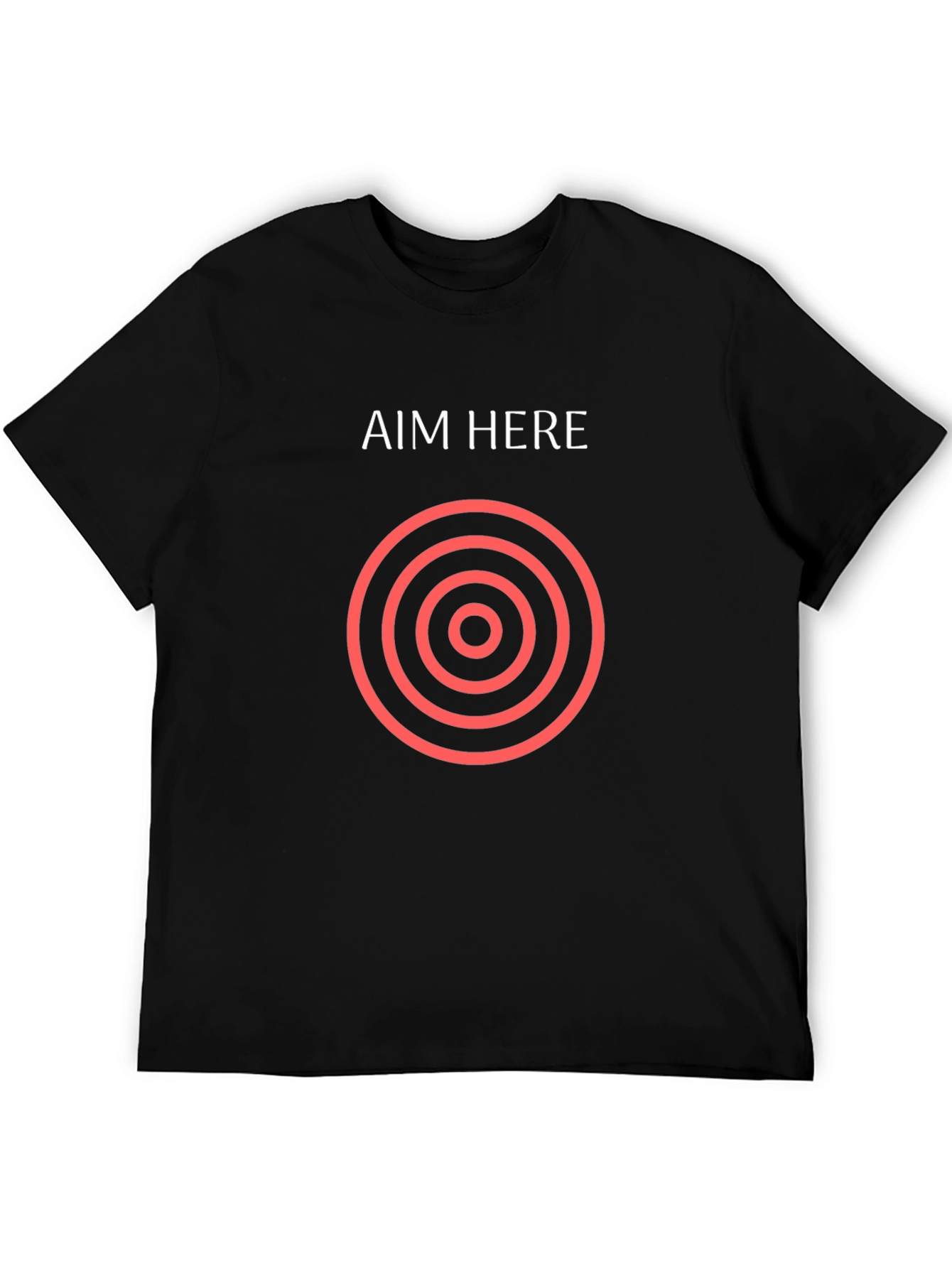 Aim Here Graphic T-Shirt - Black Cotton Tee