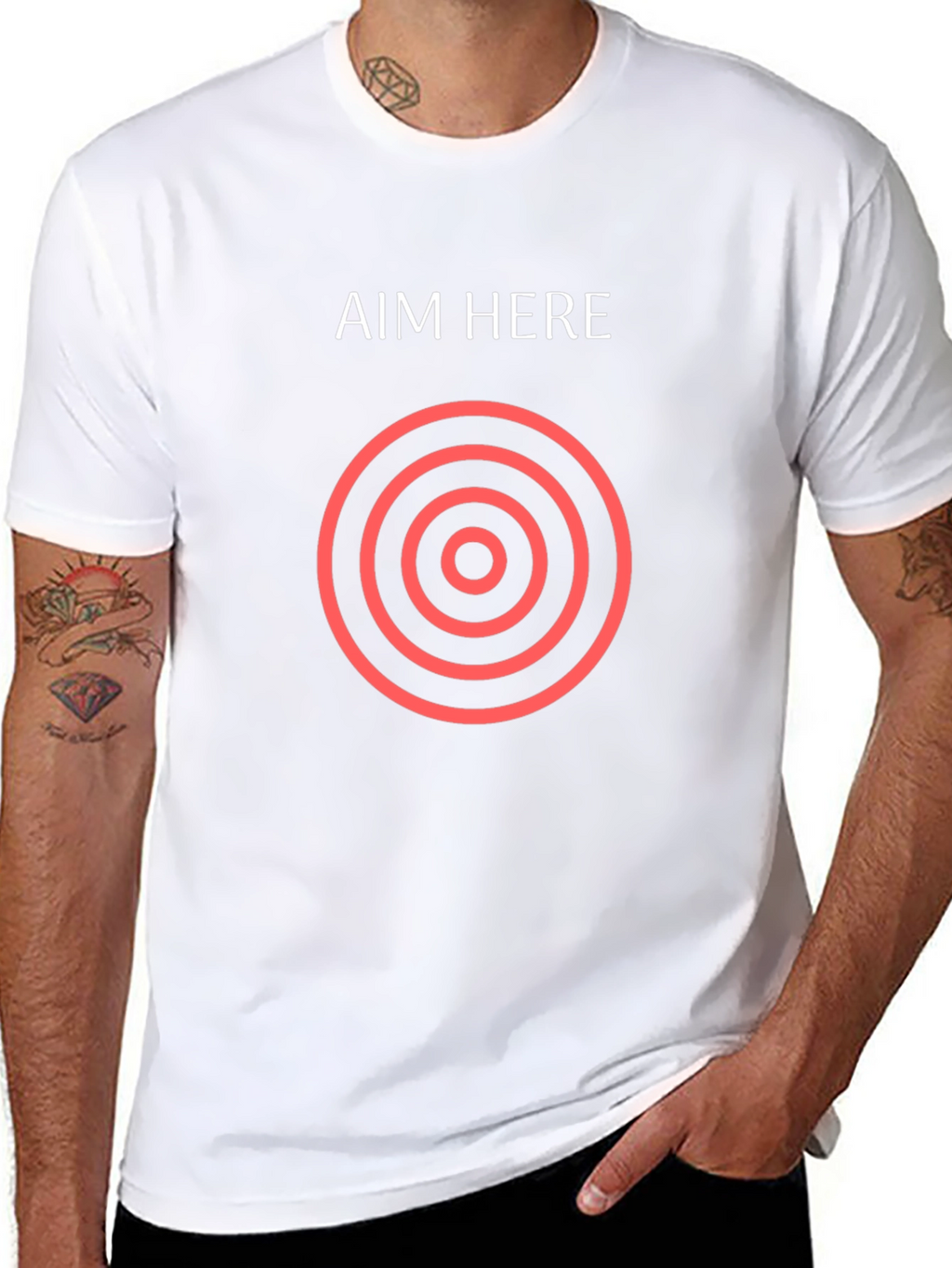 Aim Here Graphic T-Shirt - Black Cotton Tee