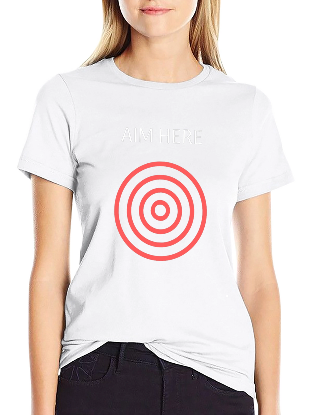 Aim Here Graphic T-Shirt - Black Cotton Tee