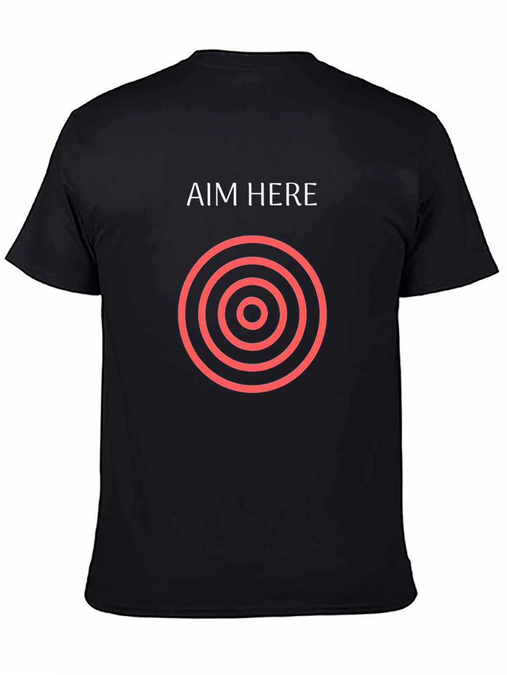 Aim Here Graphic T-Shirt - Black Cotton Tee