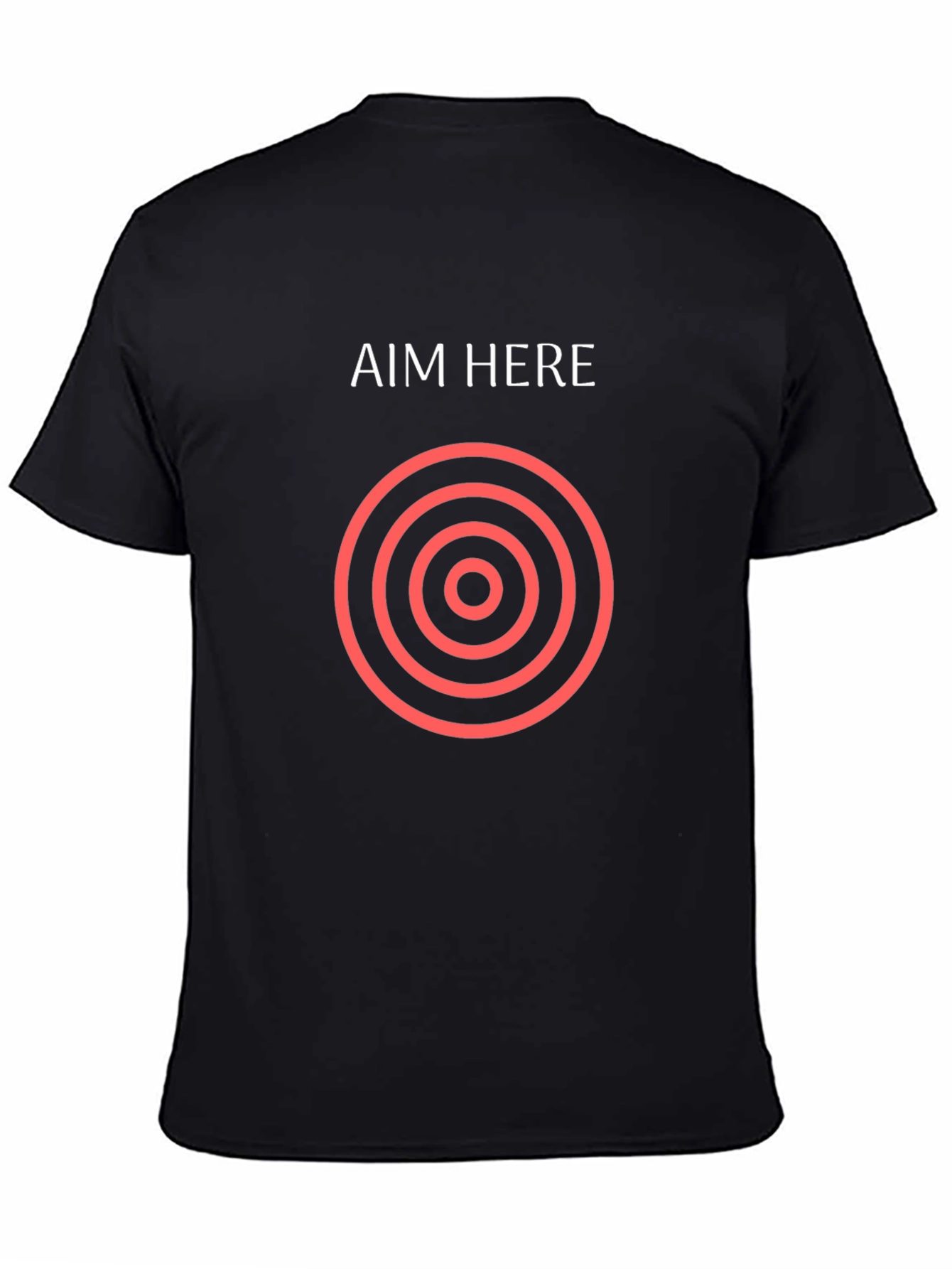 Aim Here Graphic T-Shirt - Black Cotton Tee