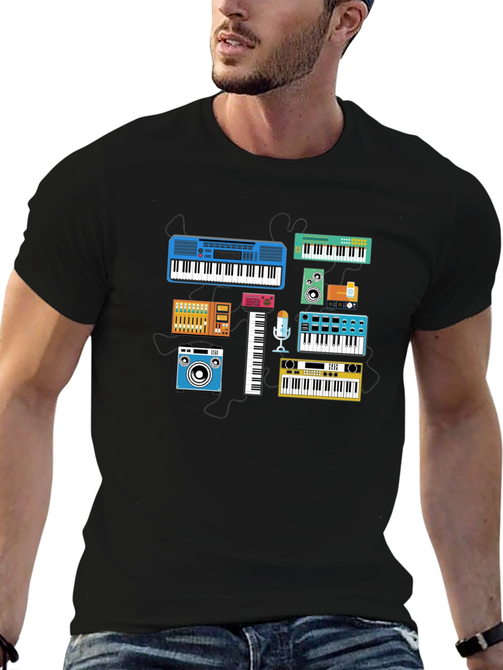 Synth & Music Lover Graphic Tee