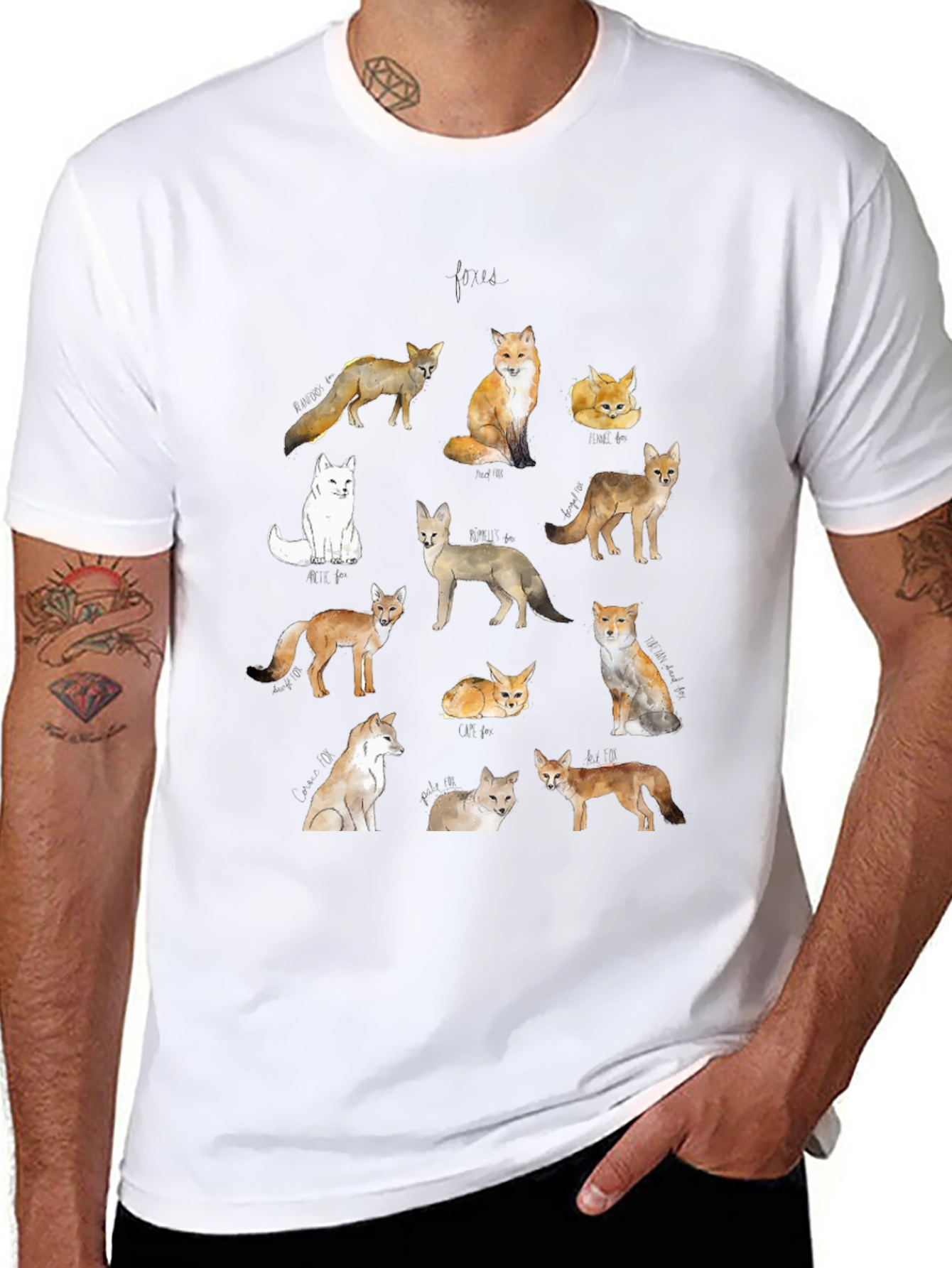 Fox Watercolor Graphic Tee - Unisex Casual T-Shirt