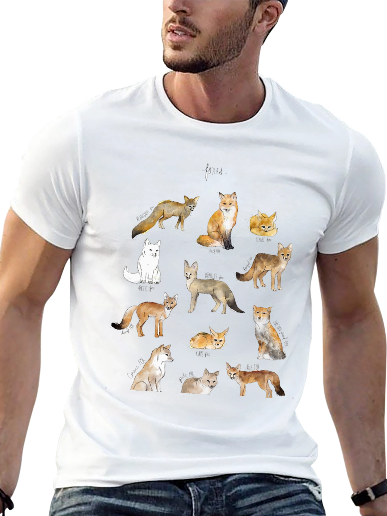 Fox Watercolor Graphic Tee - Unisex Casual T-Shirt