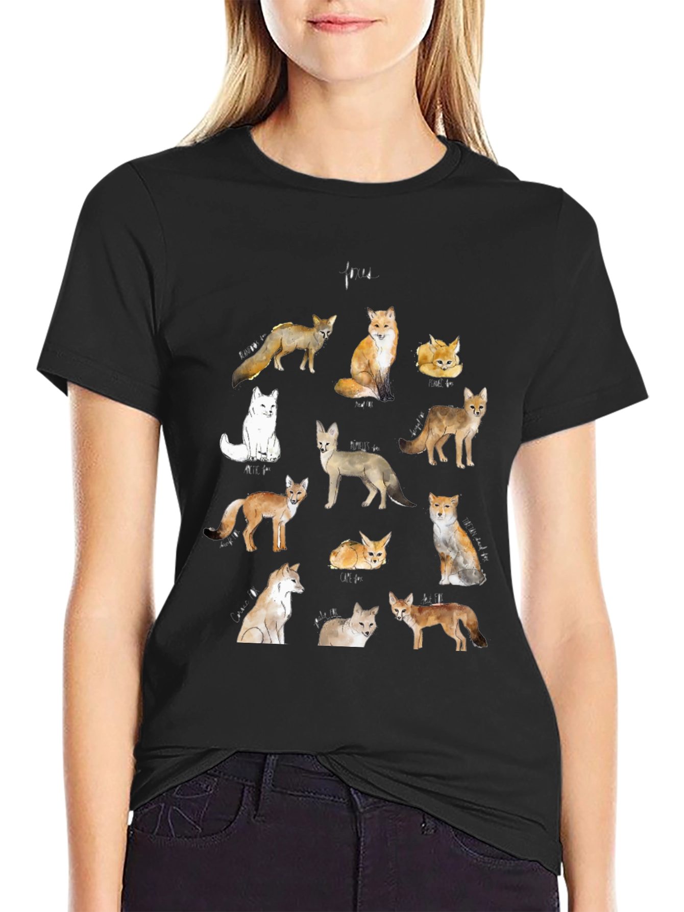 Fox Watercolor Graphic Tee - Unisex Casual T-Shirt