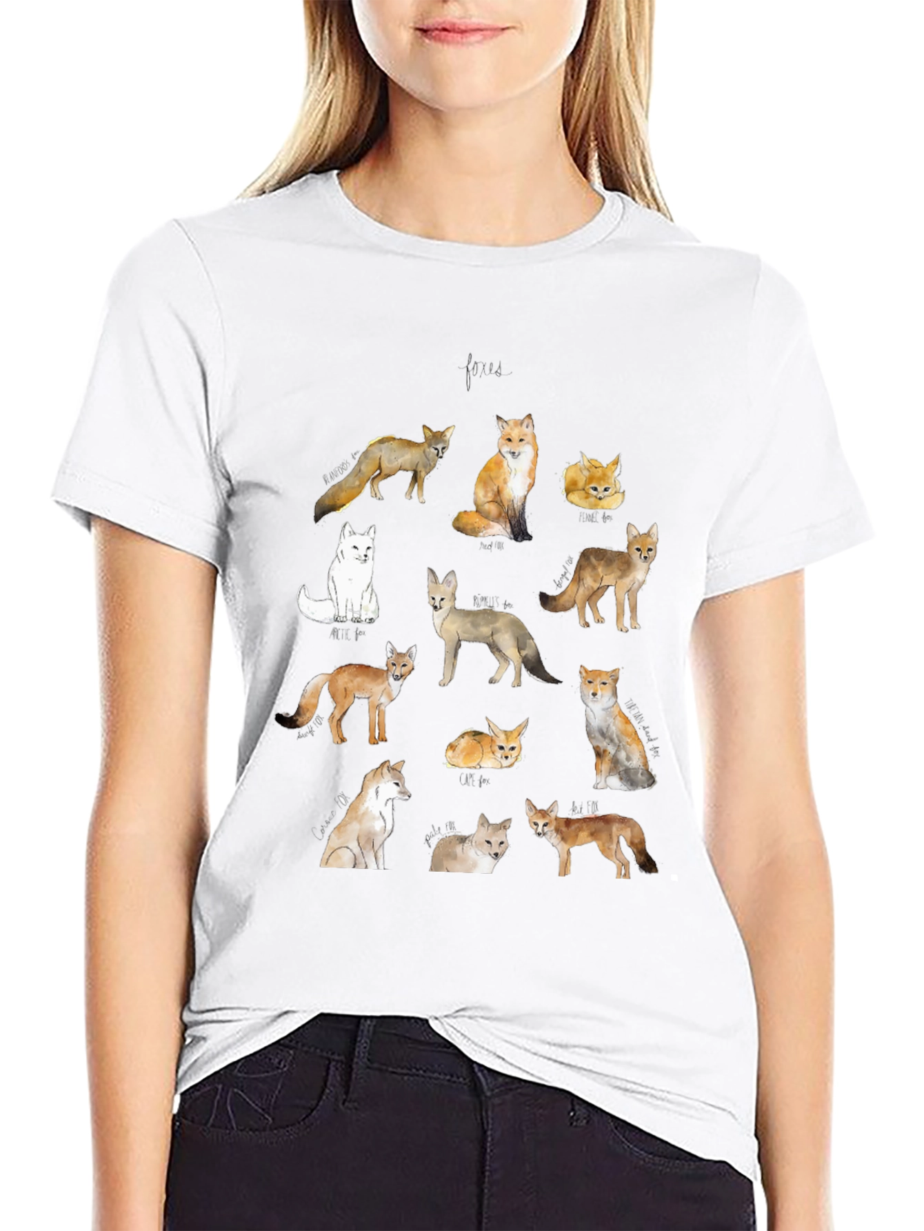 Fox Watercolor Graphic Tee - Unisex Casual T-Shirt