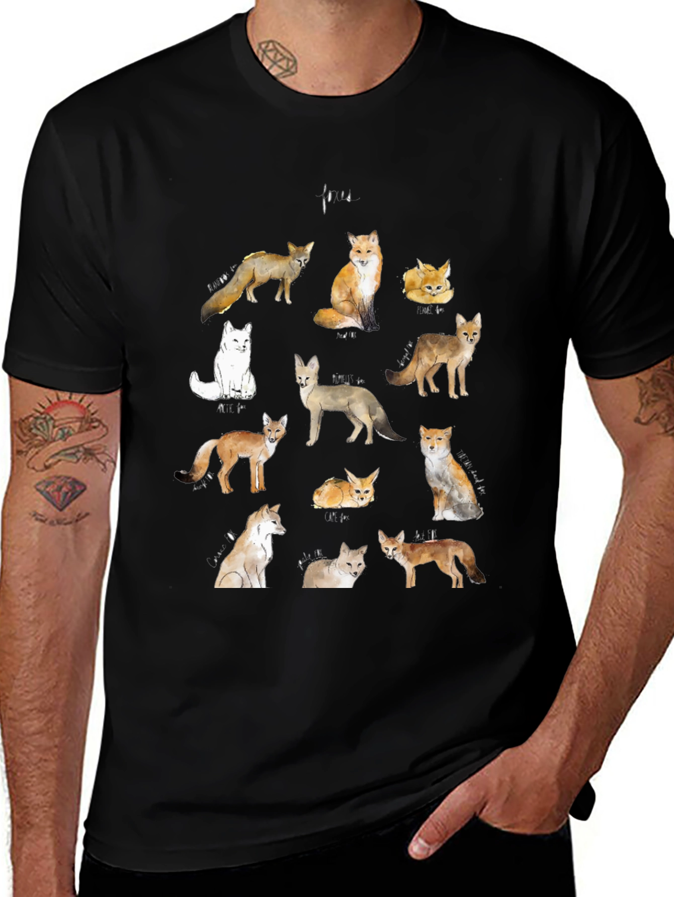 Fox Watercolor Graphic Tee - Unisex Casual T-Shirt