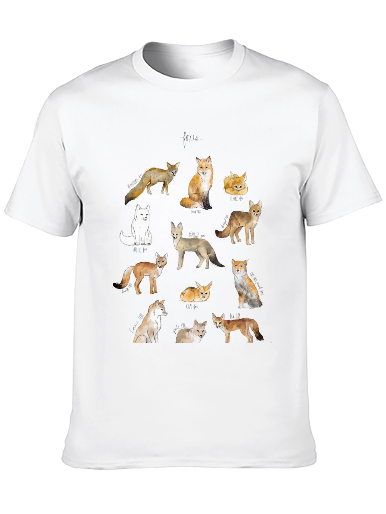 Fox Watercolor Graphic Tee - Unisex Casual T-Shirt