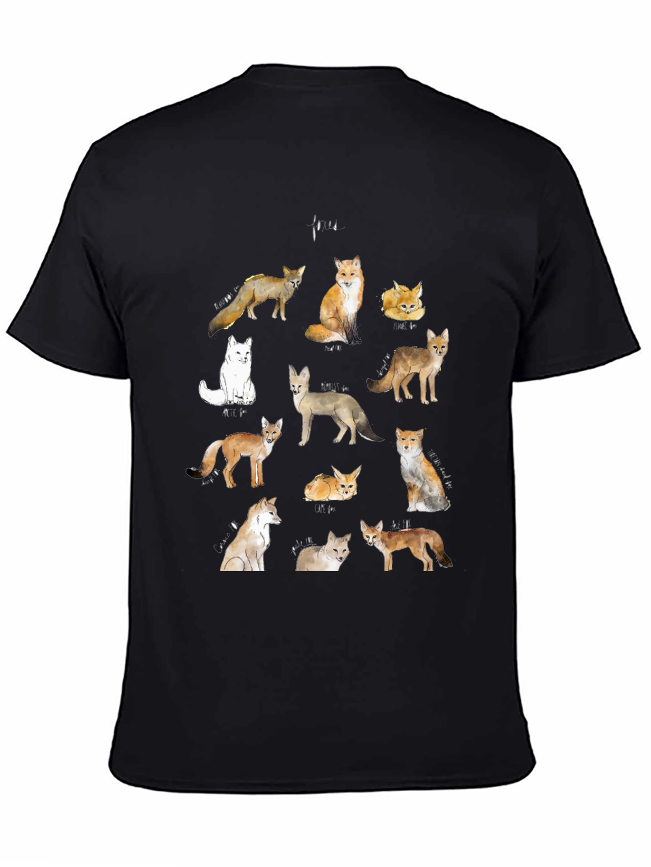 Fox Watercolor Graphic Tee - Unisex Casual T-Shirt
