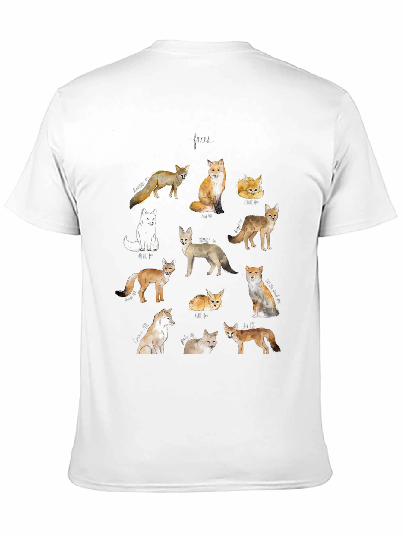 Fox Watercolor Graphic Tee - Unisex Casual T-Shirt