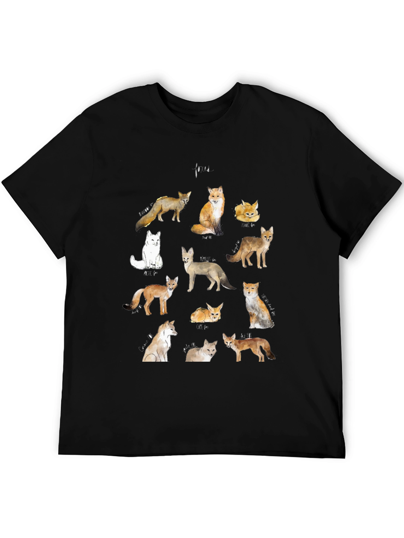 Fox Watercolor Graphic Tee - Unisex Casual T-Shirt