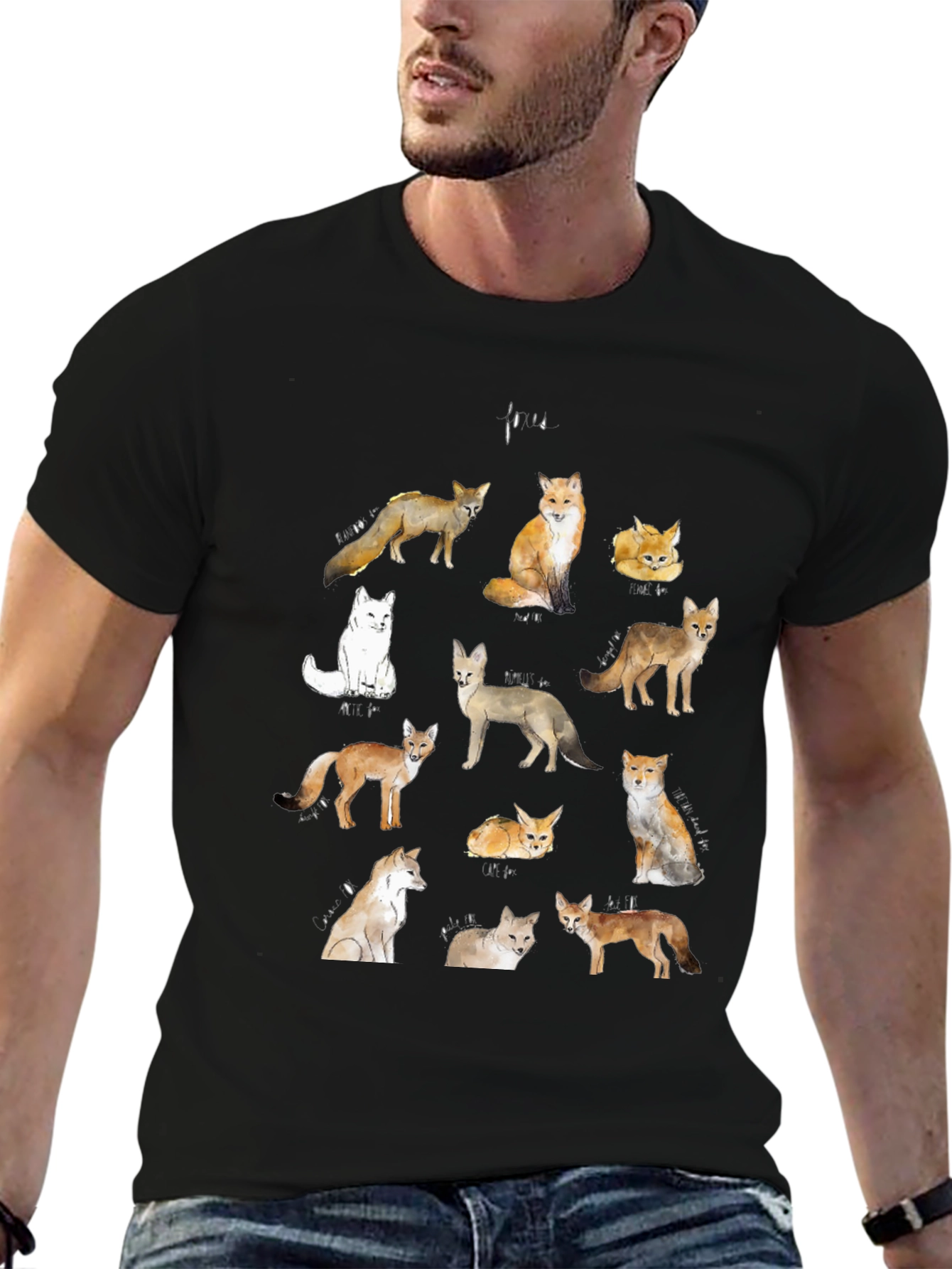 Fox Watercolor Graphic Tee - Unisex Casual T-Shirt