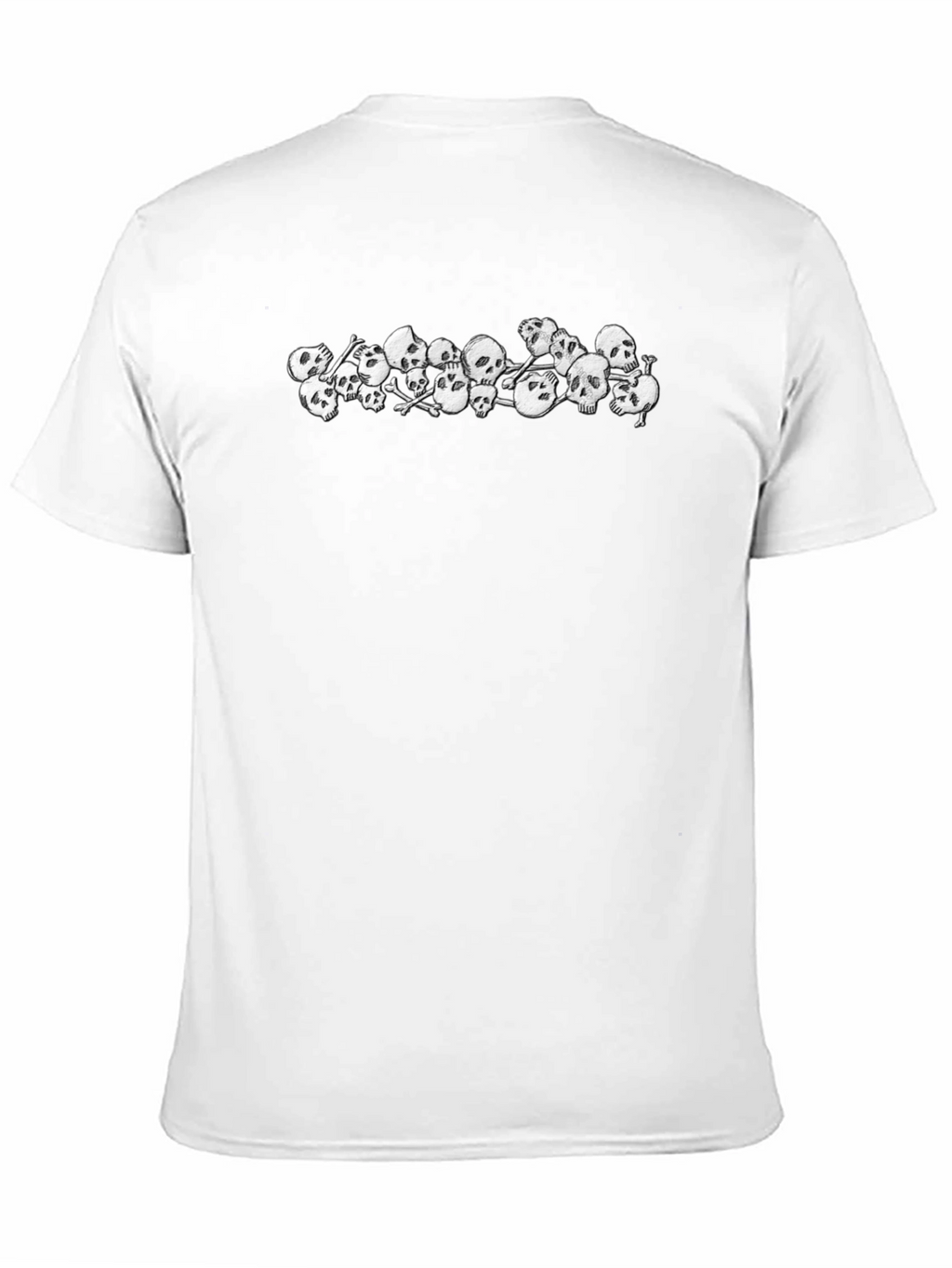 Skull Pile Graphic Tee - Black Cotton T-Shirt