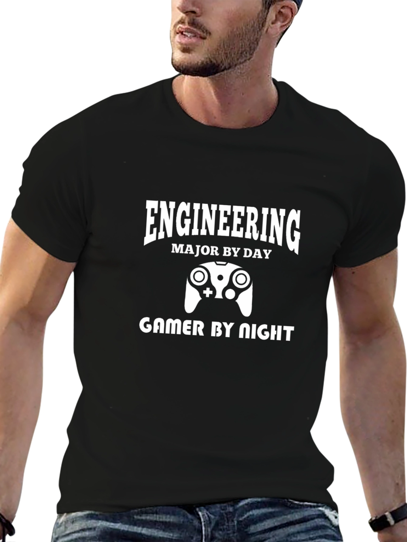 Engineering Major Gamer T-Shirt - Black