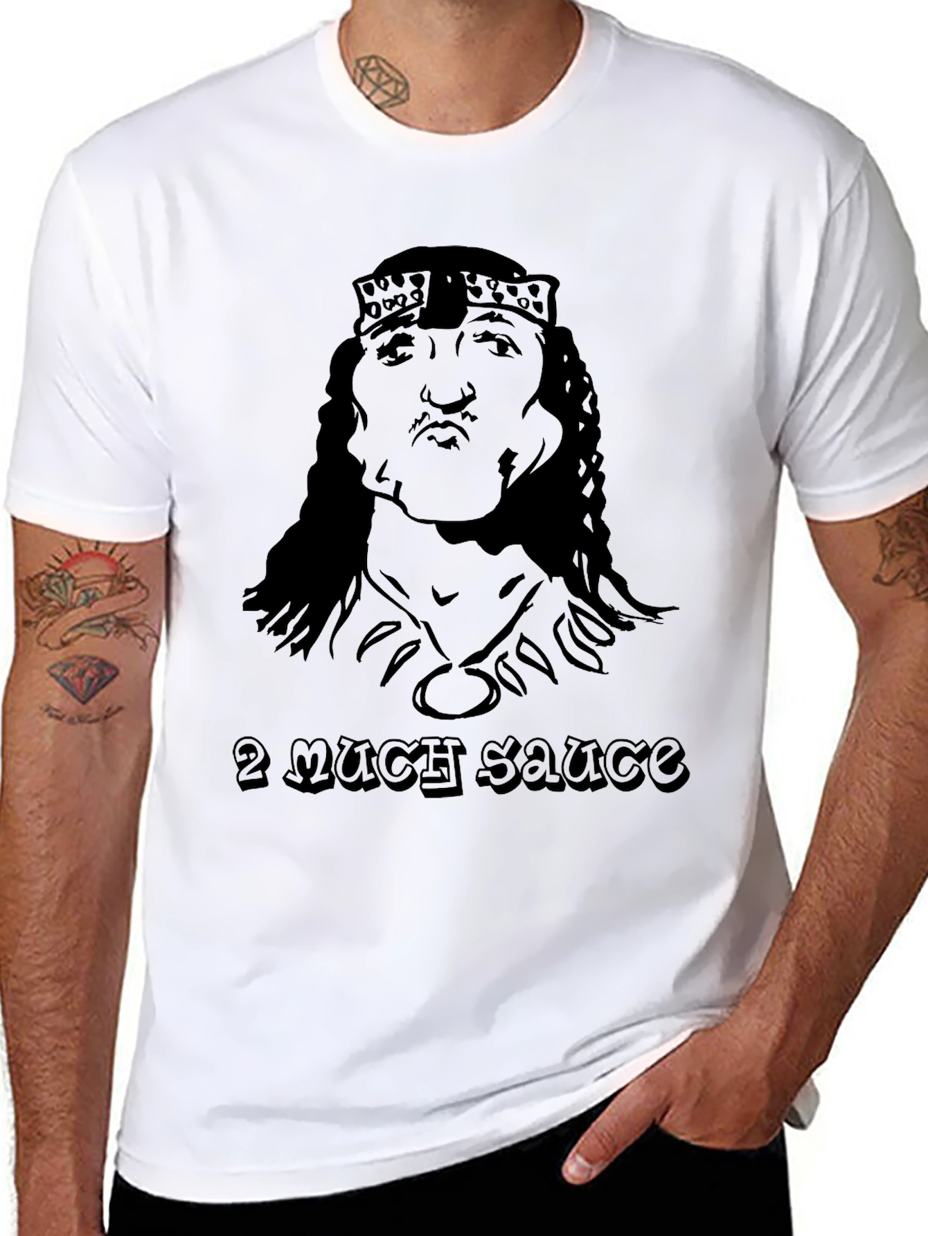 2 Much Sauce Graphic Tee - Black