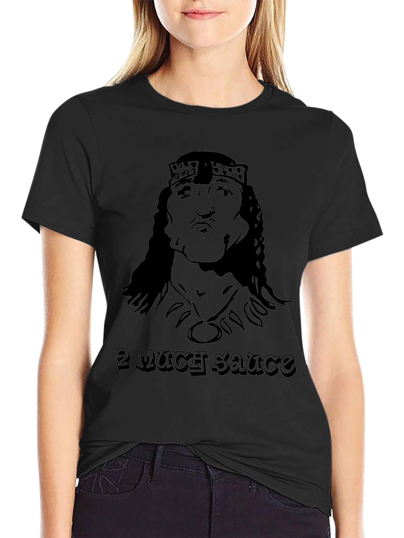 2 Much Sauce Graphic Tee - Black