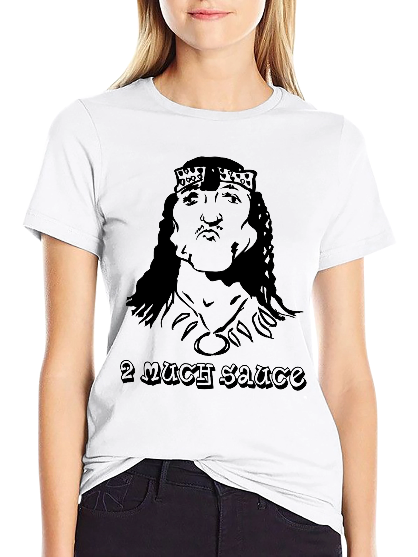 2 Much Sauce Graphic Tee - Black