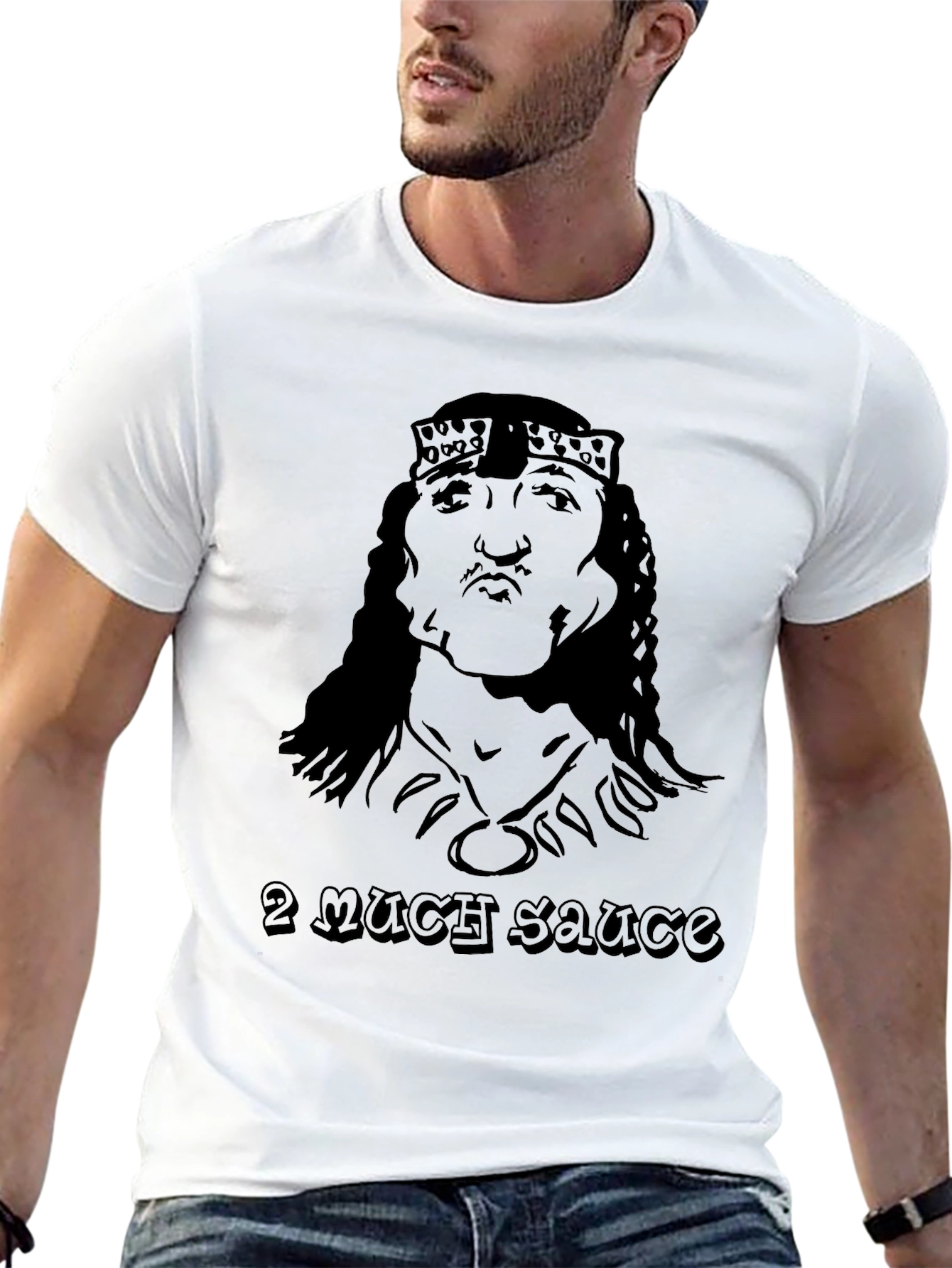 2 Much Sauce Graphic Tee - Black
