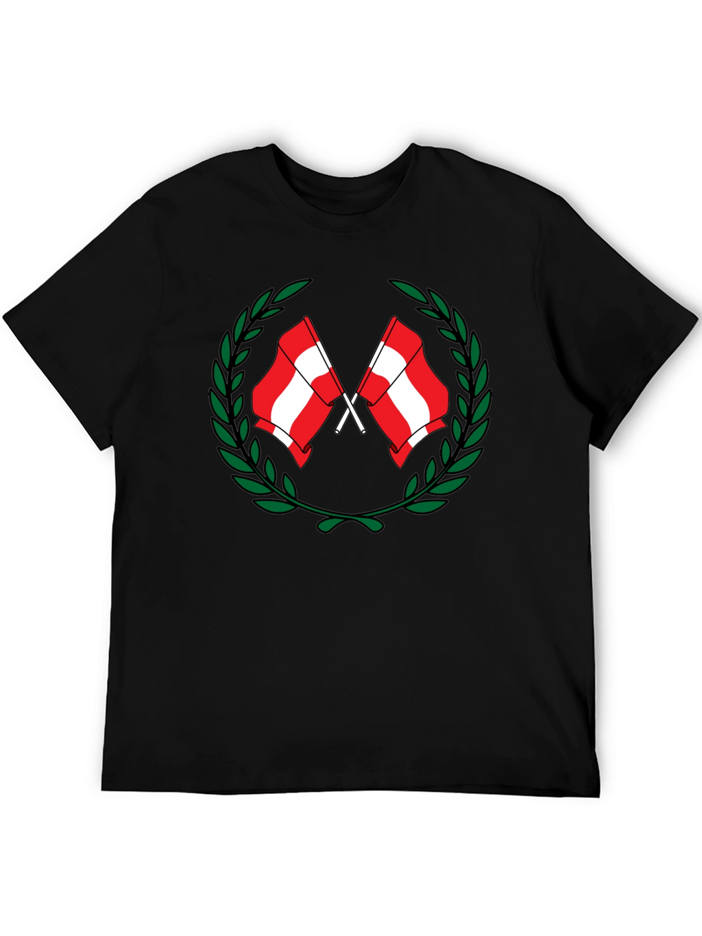 Austria Flag Laurel Wreath Graphic Tee