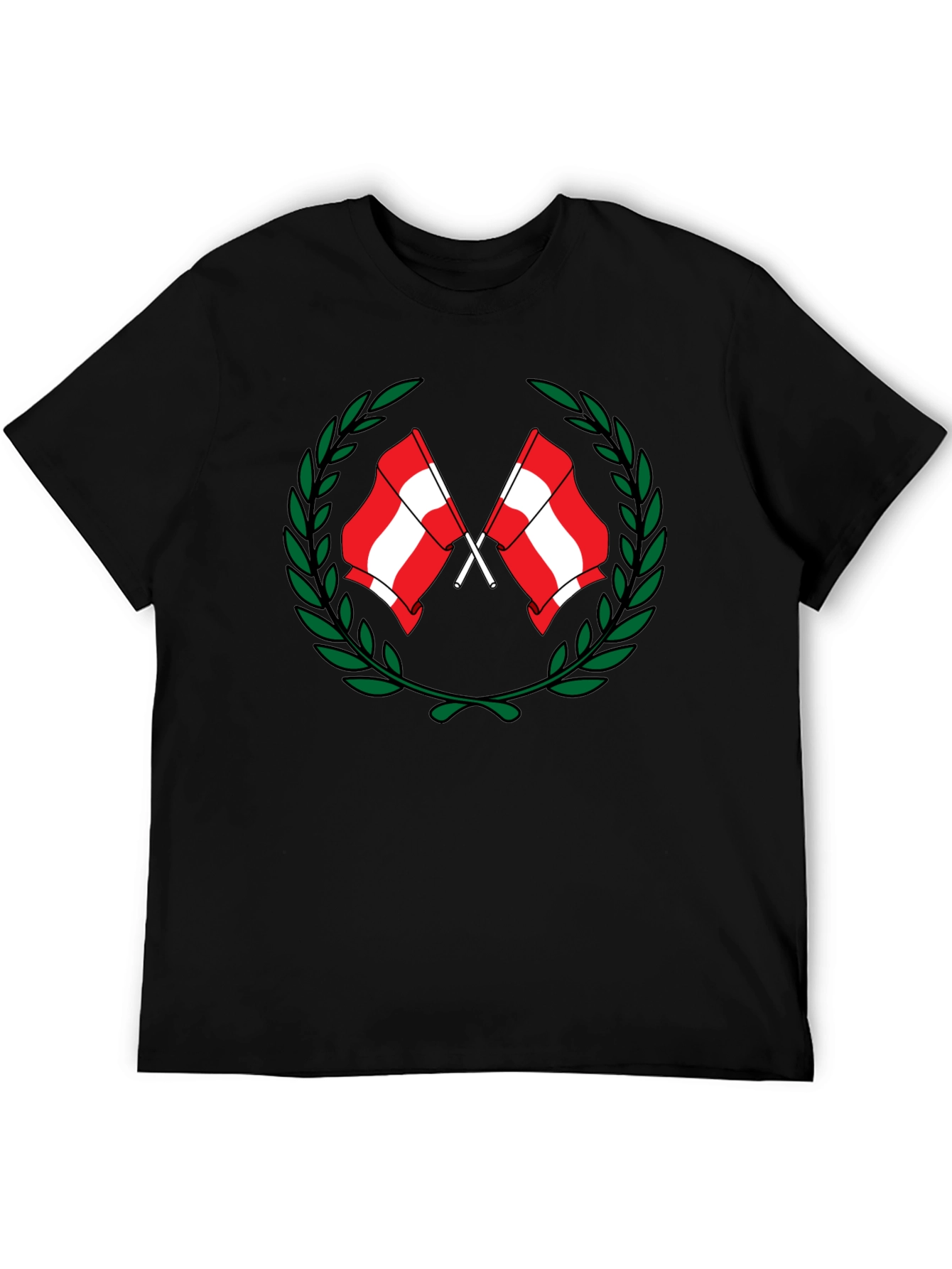 Austria Flag Laurel Wreath Graphic Tee